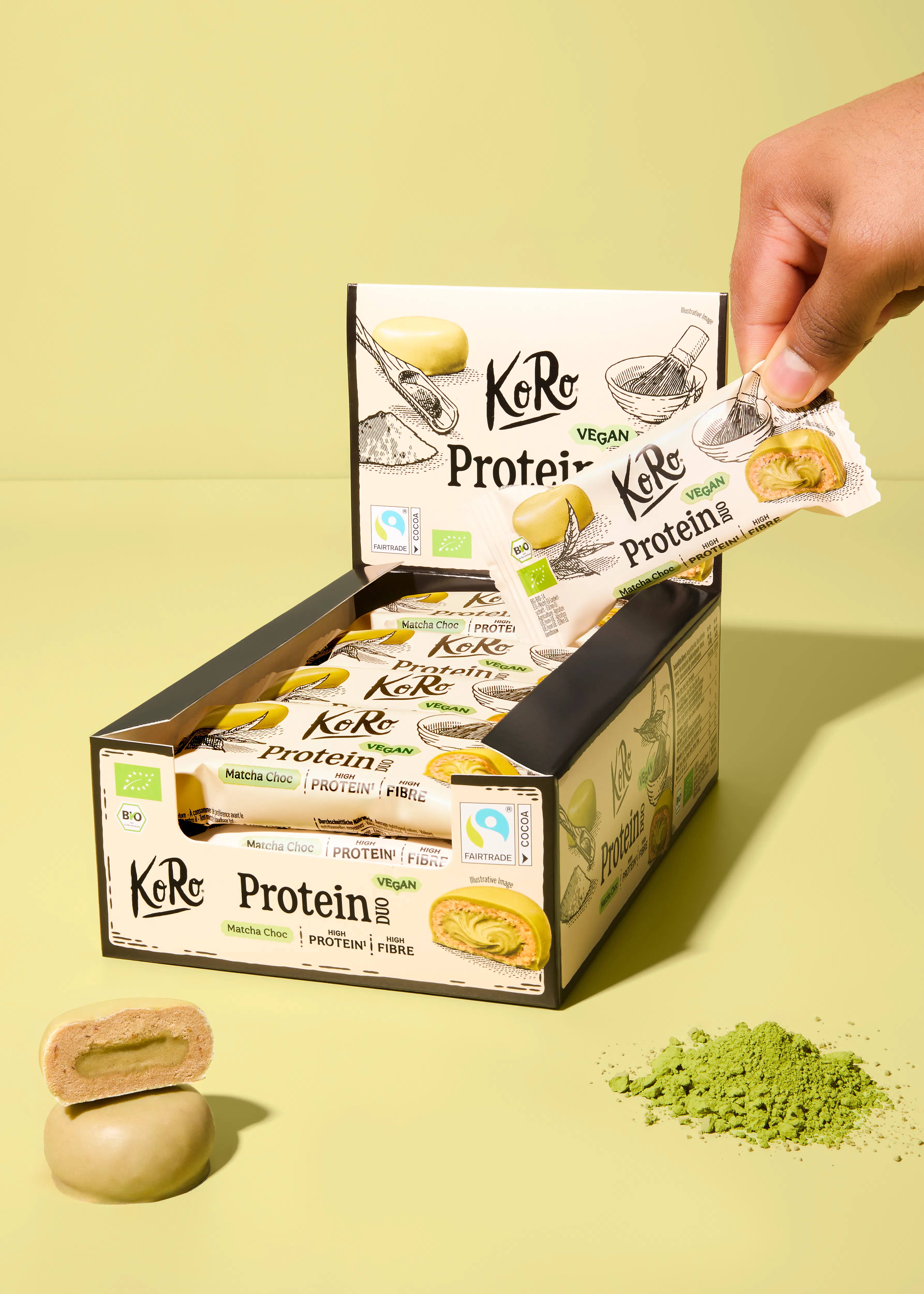 Bio Protein Duo Matcha Choc | 12 x 2 x 20 g 