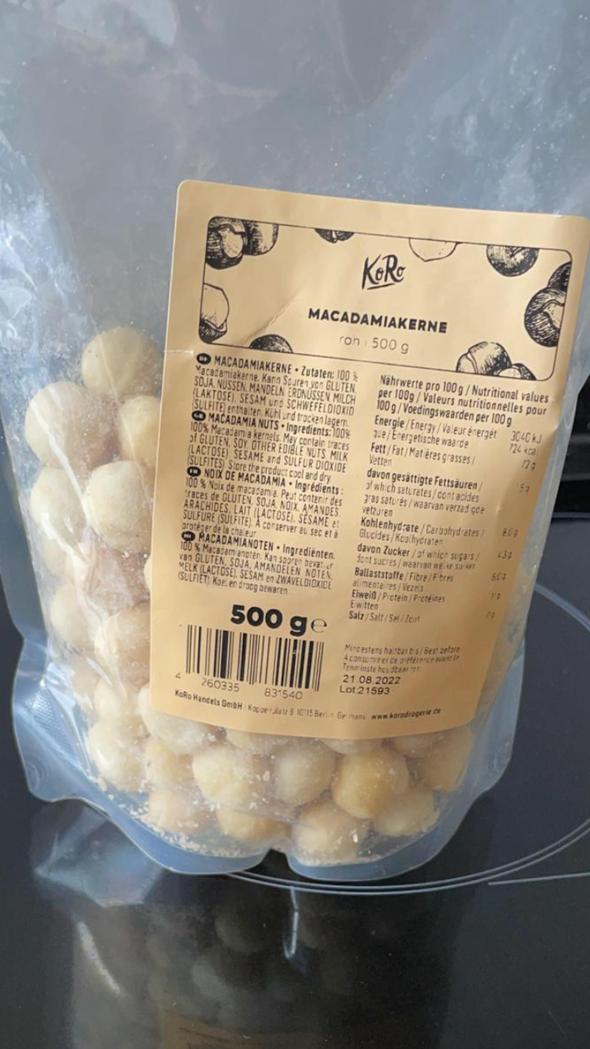 Achetez nos noix de macadamia 500 g