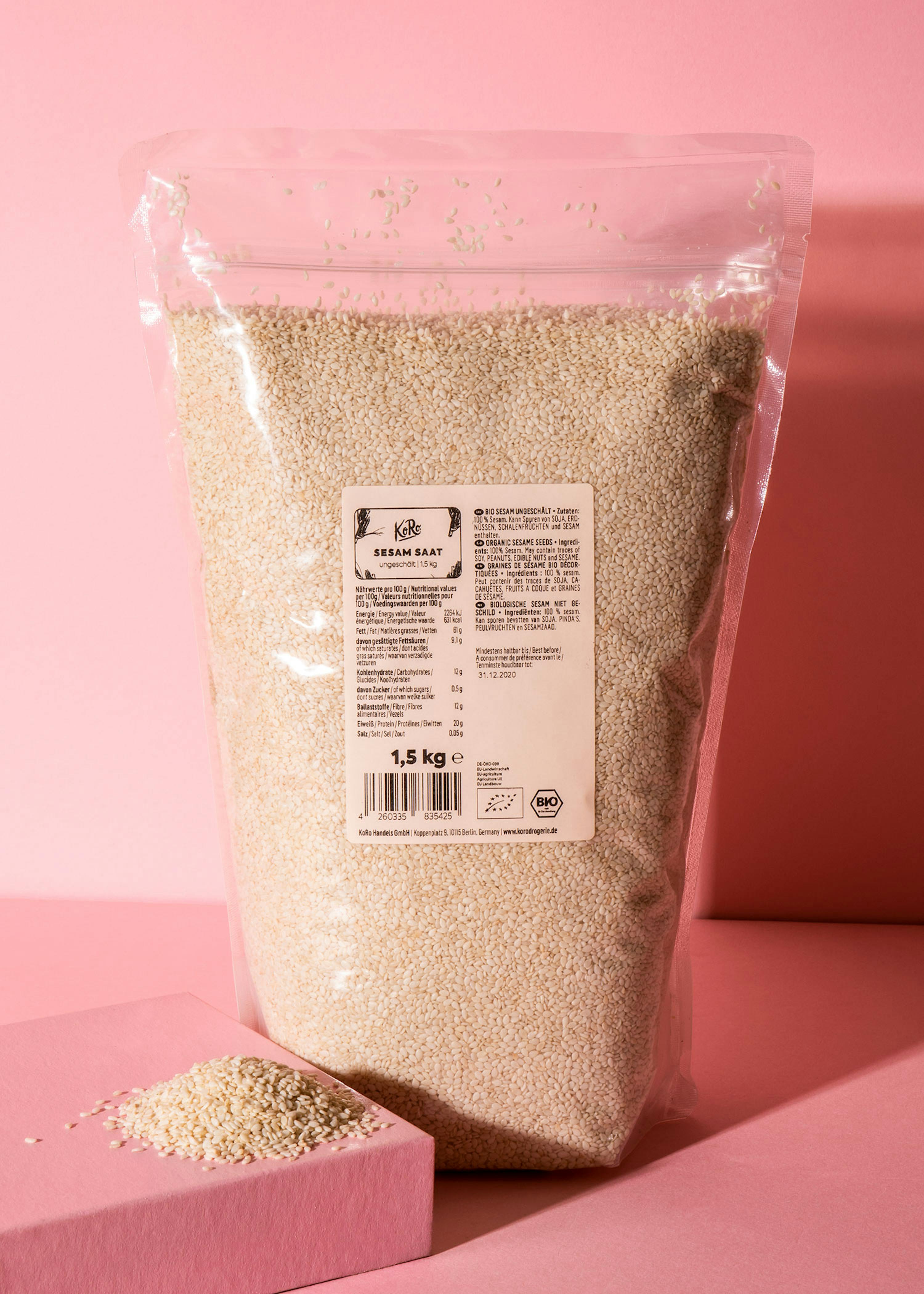 Graines de sésame non décortiquées bio 1,5 kg