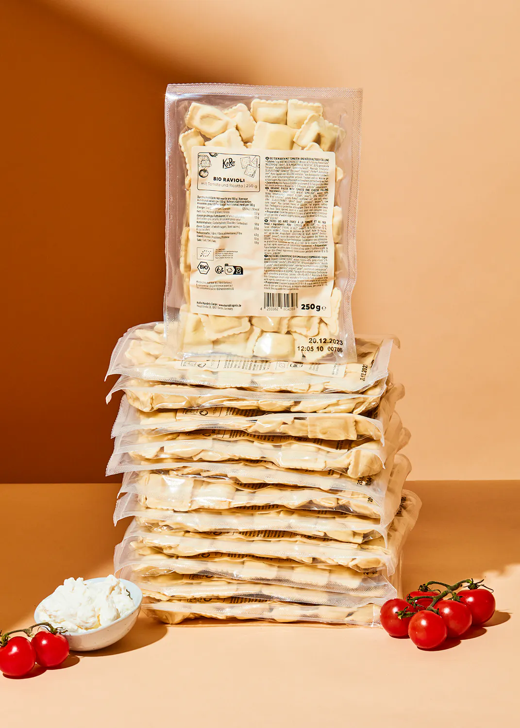 Raviolis à la tomate et ricotta bio 12 x 250 g
