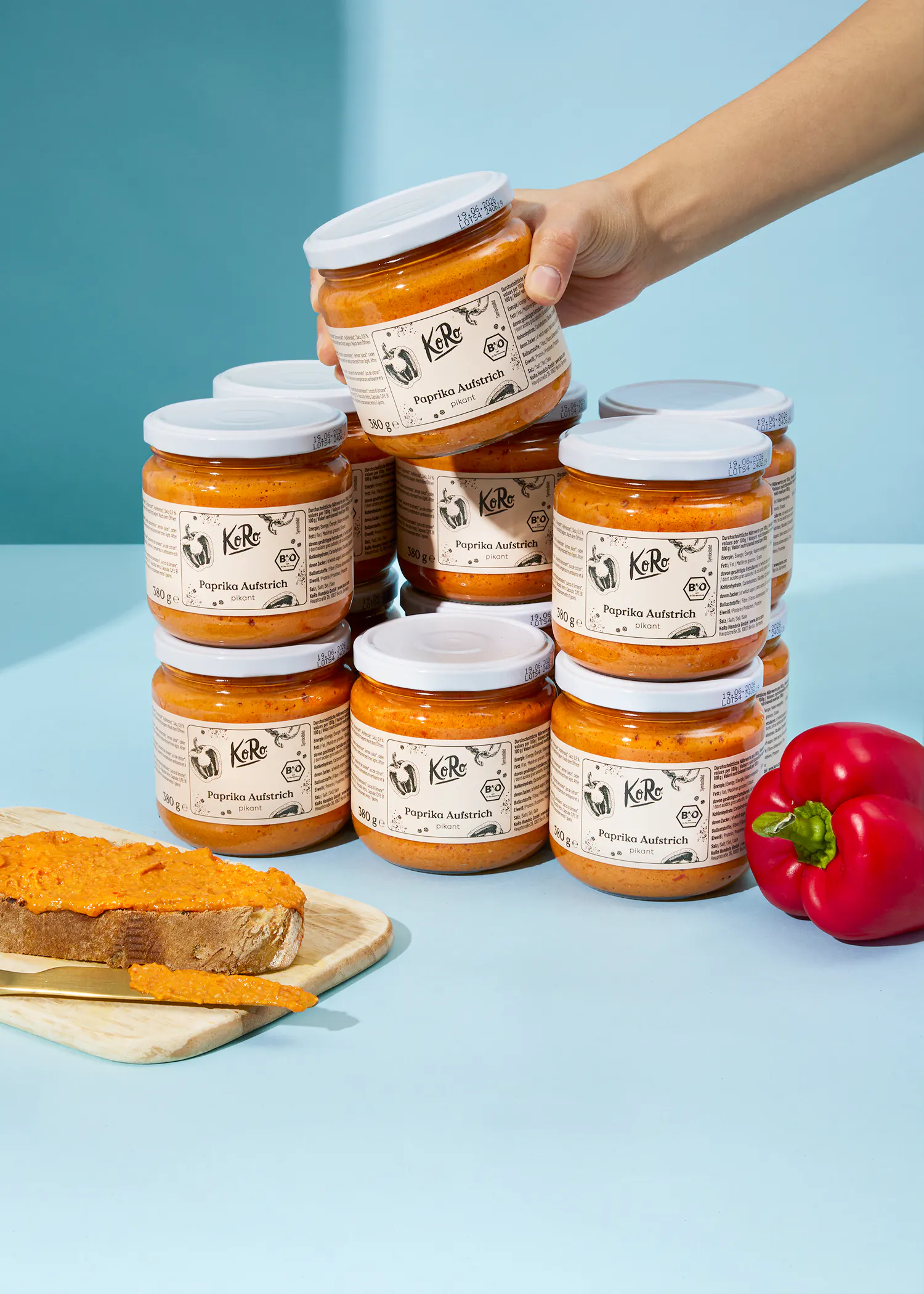 Pikanter Bio Paprika Aufstrich 12 x 380 g