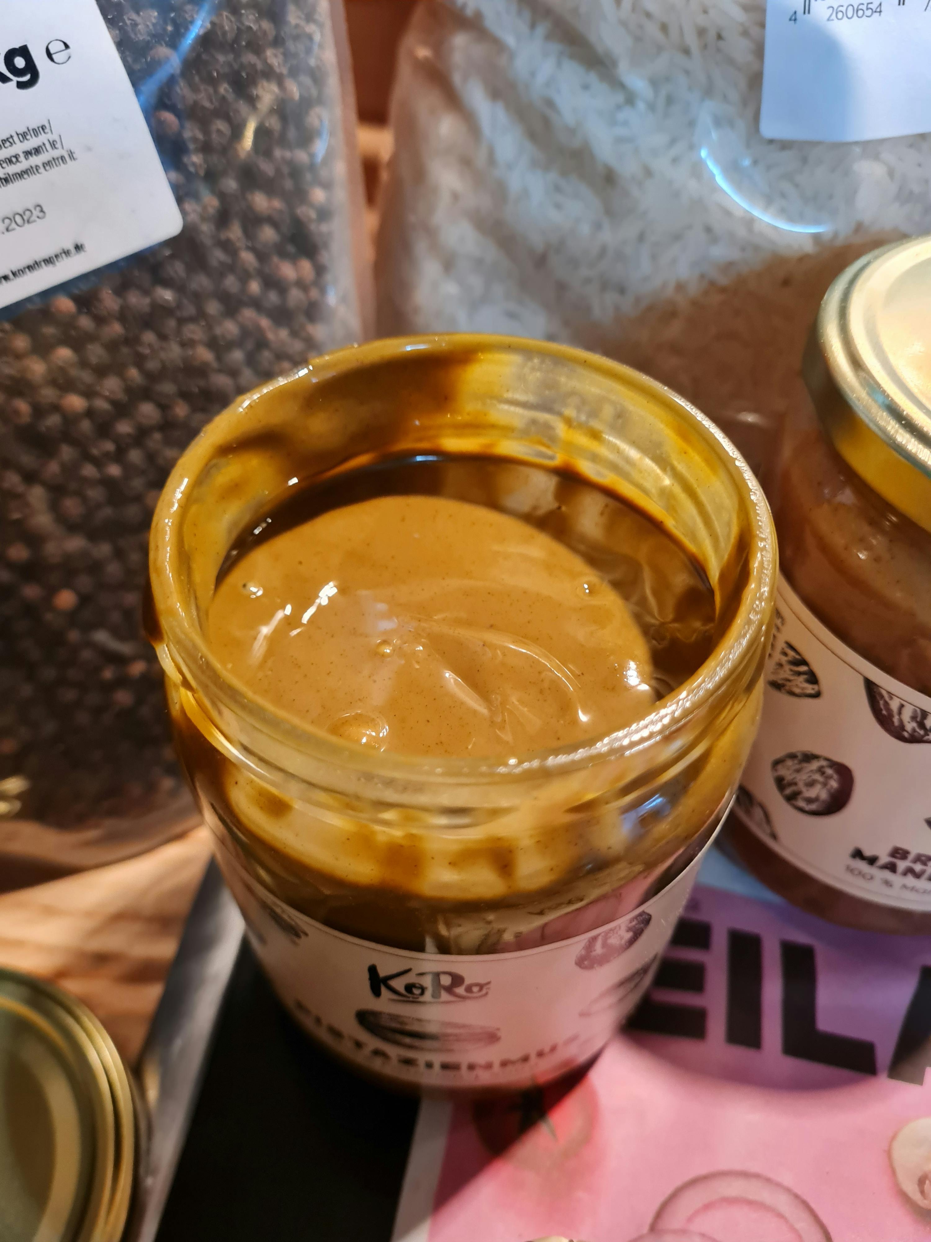 a jar of peanut butter has a label that says ' koko ' on it