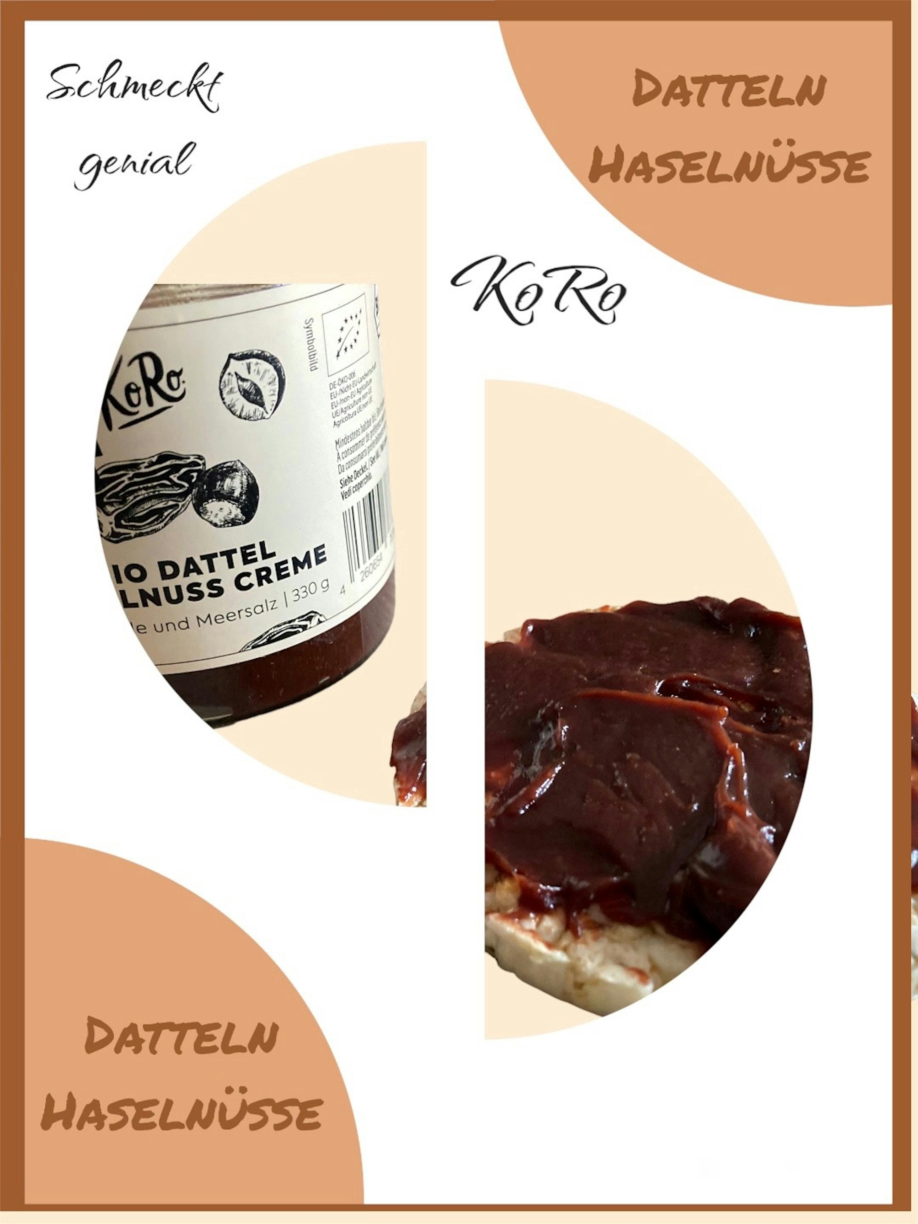 ein Bild eines Glases datteln haselnusscreme