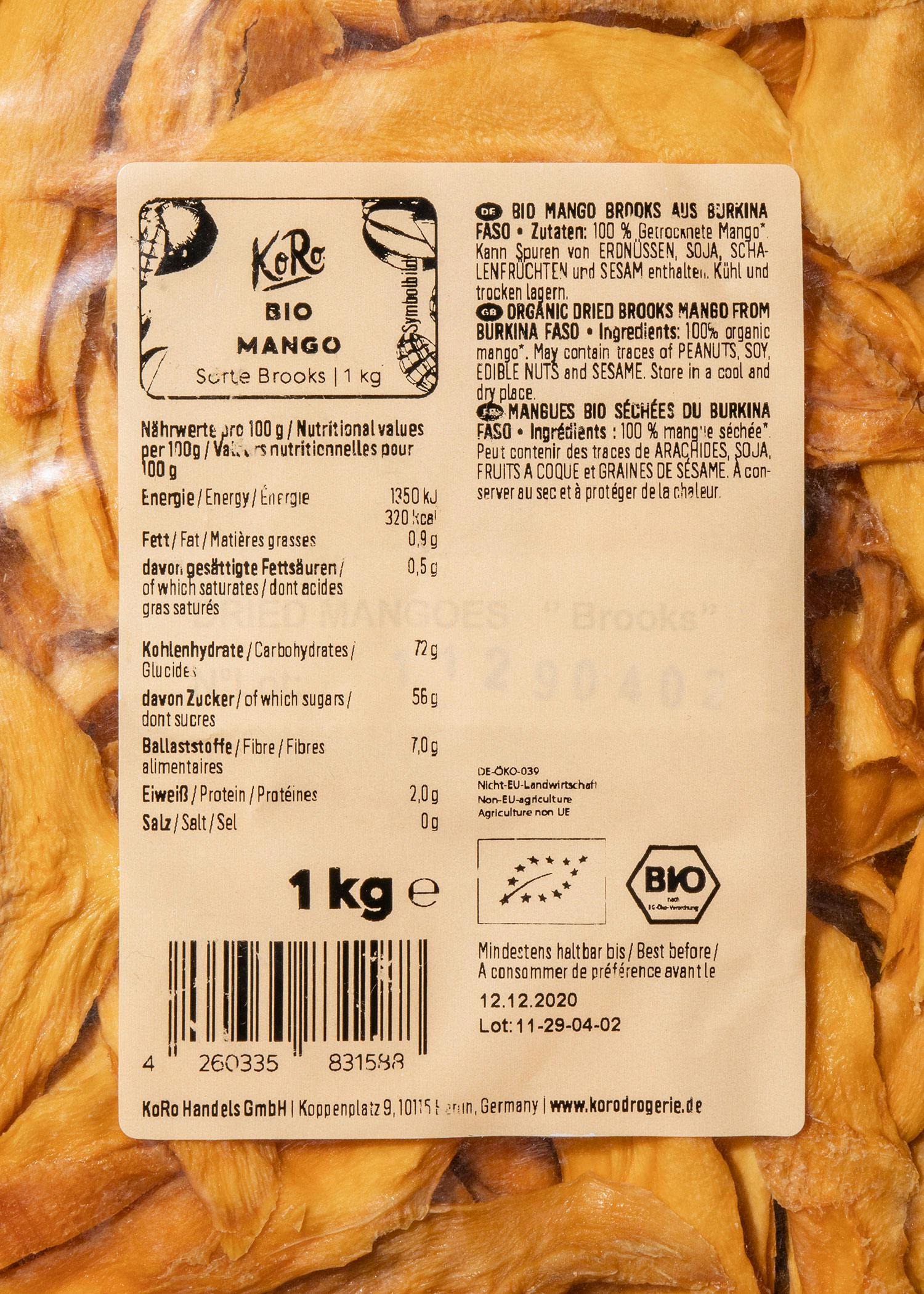 die Rückseite eines Bio-Mangolds mit einem Gewicht von 1kg