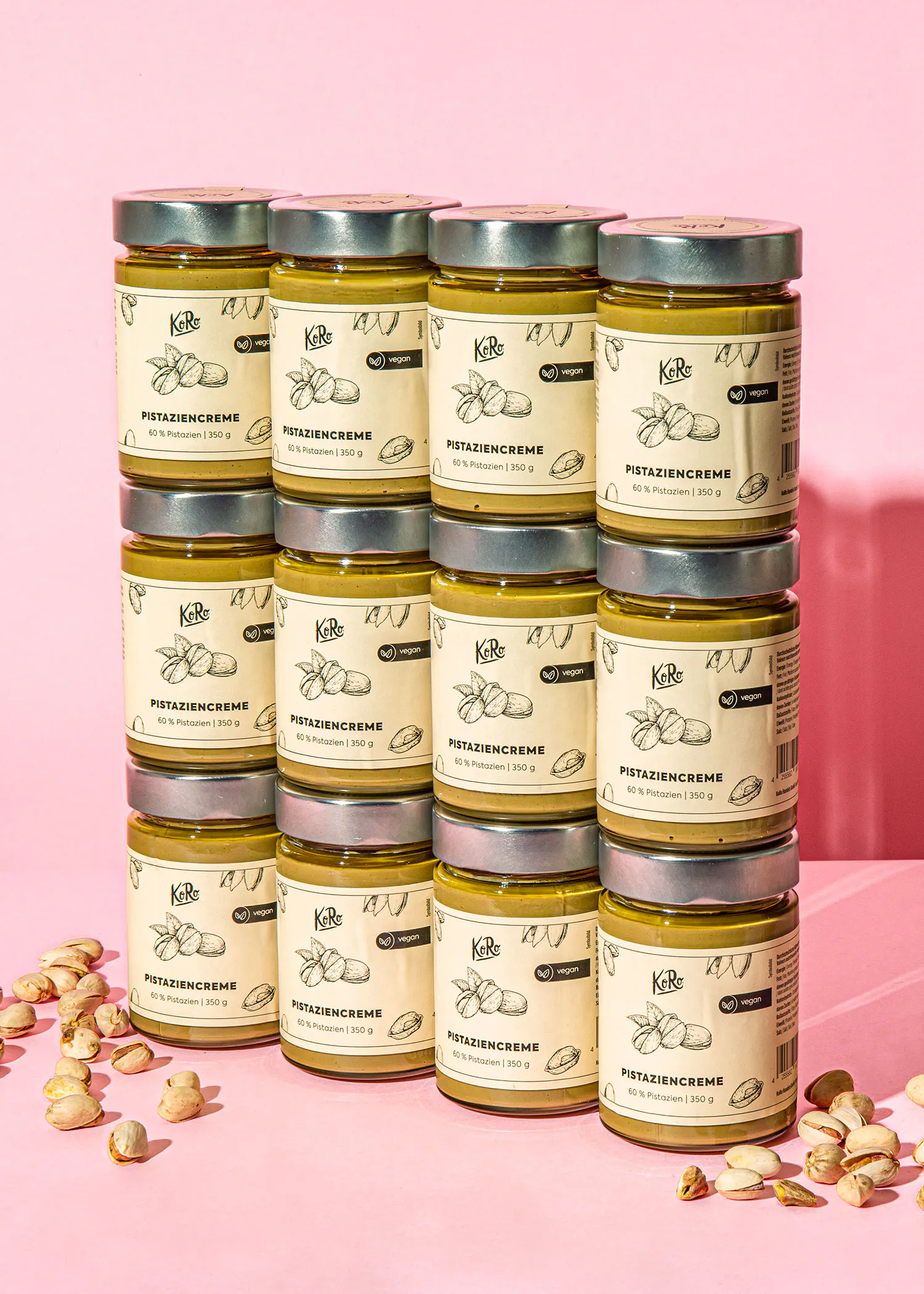 Pâte à tartiner avec 60 % de pistaches vegan 12 x 350 g
