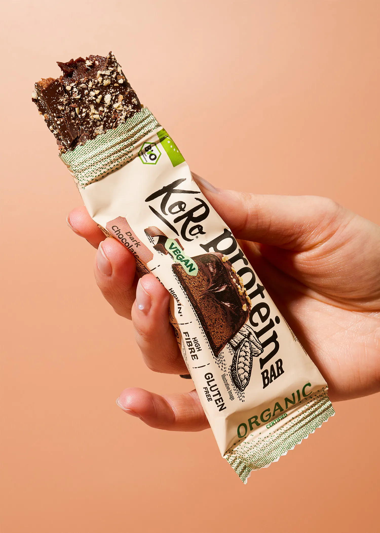 Barre protéinée vegan au chocolat noir bio | 3 x 45 g