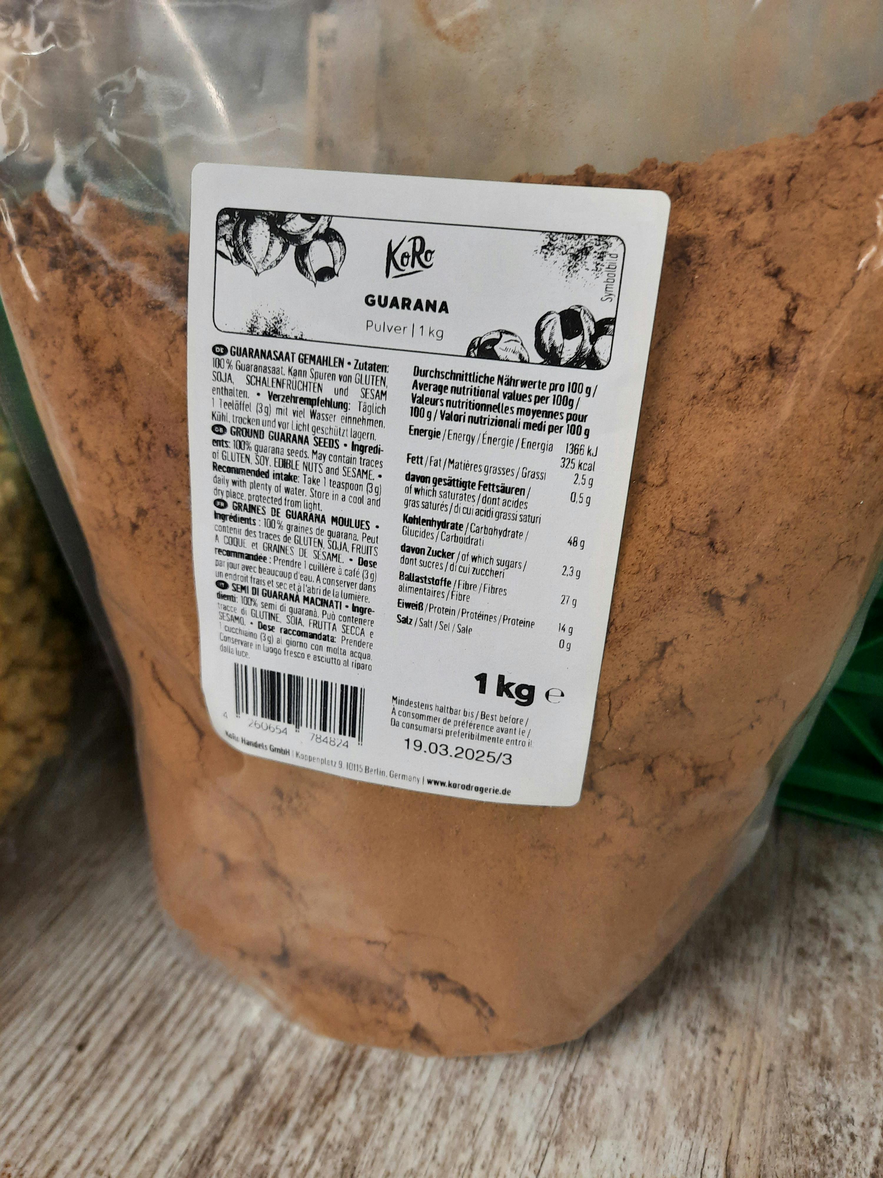 eine Packung kakaopulver mit einem Etikett darauf