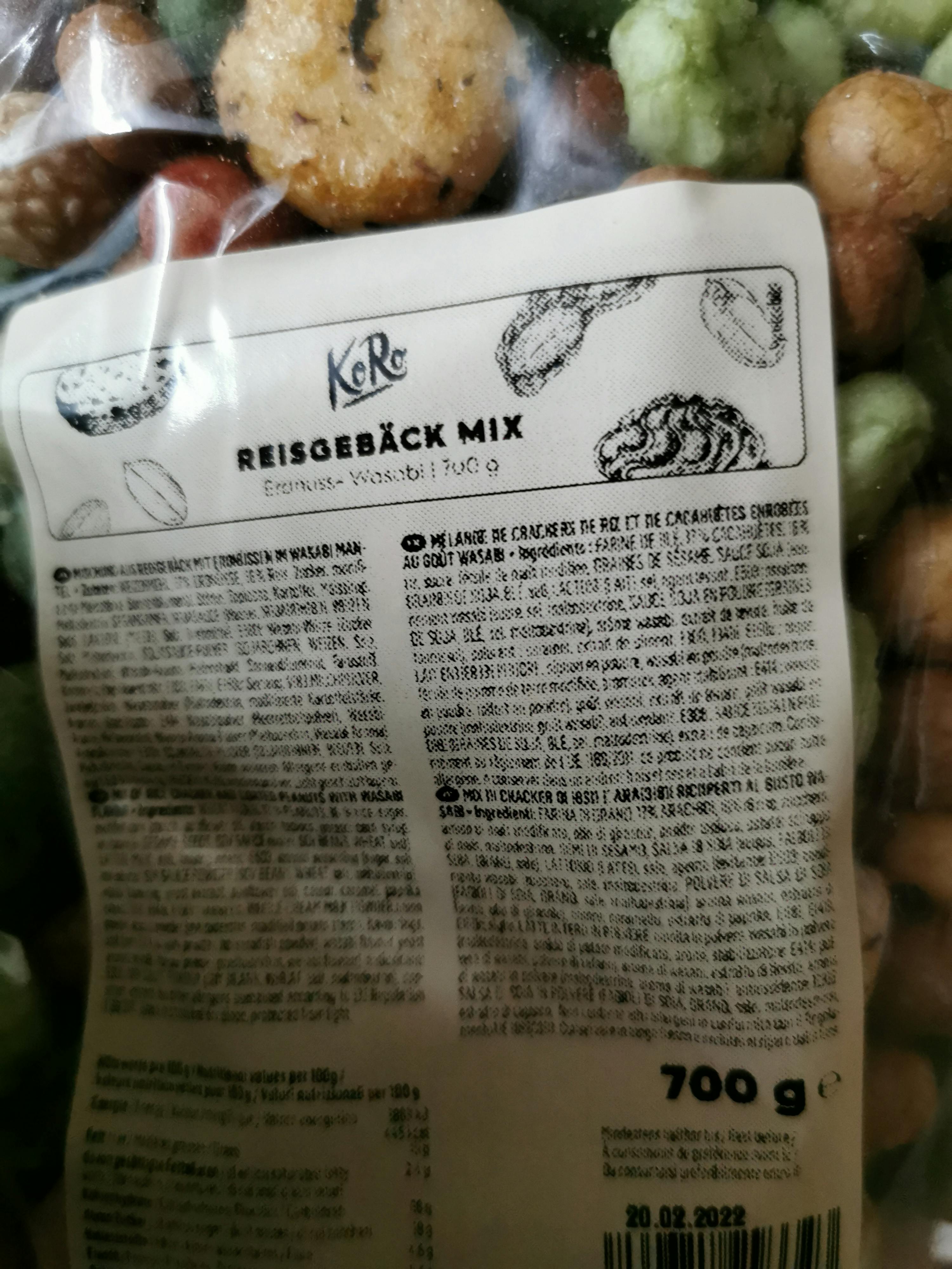 the back of a bag of reisgeback mix
