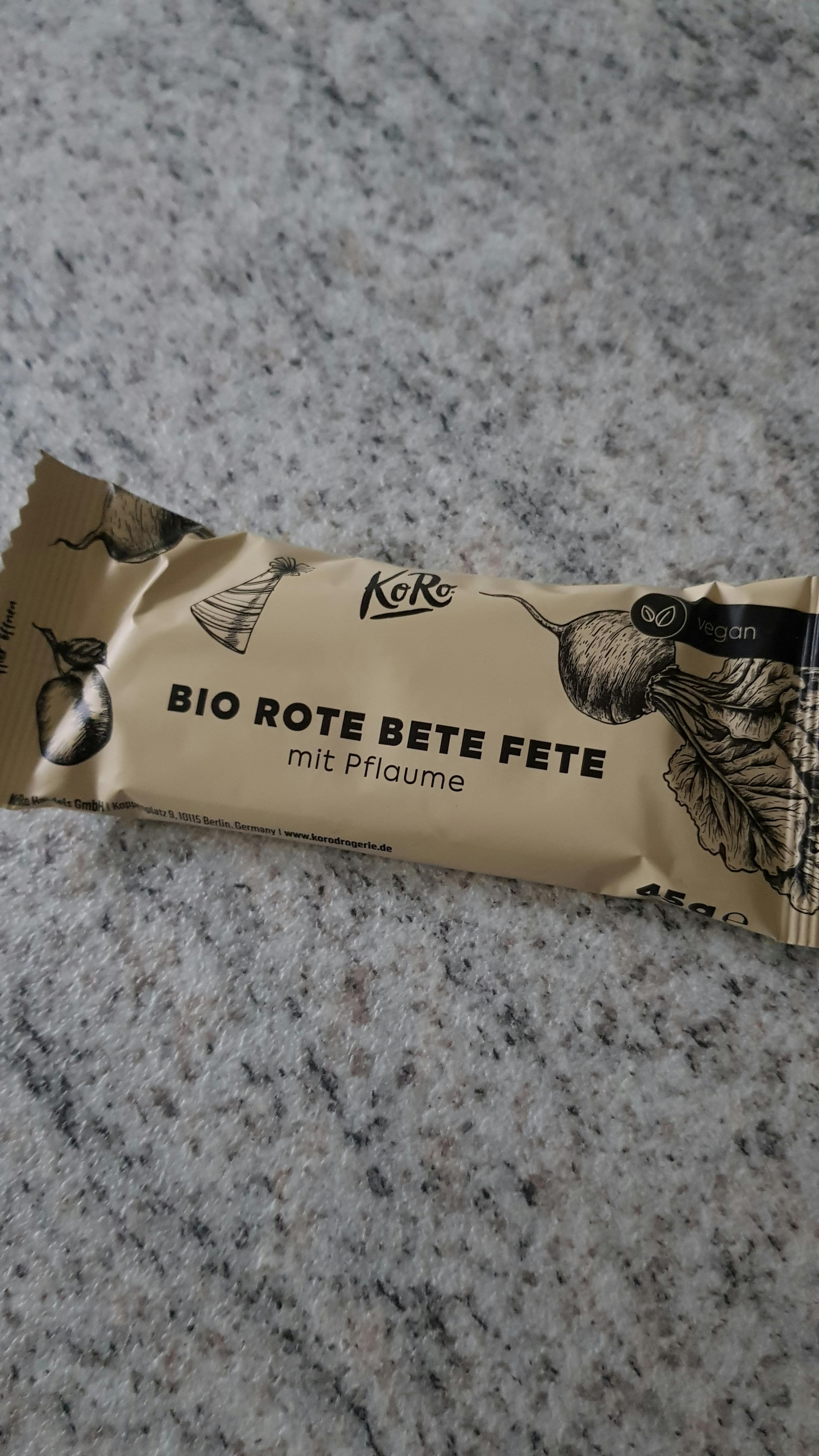 une barre de chocolat bio rote bete fete