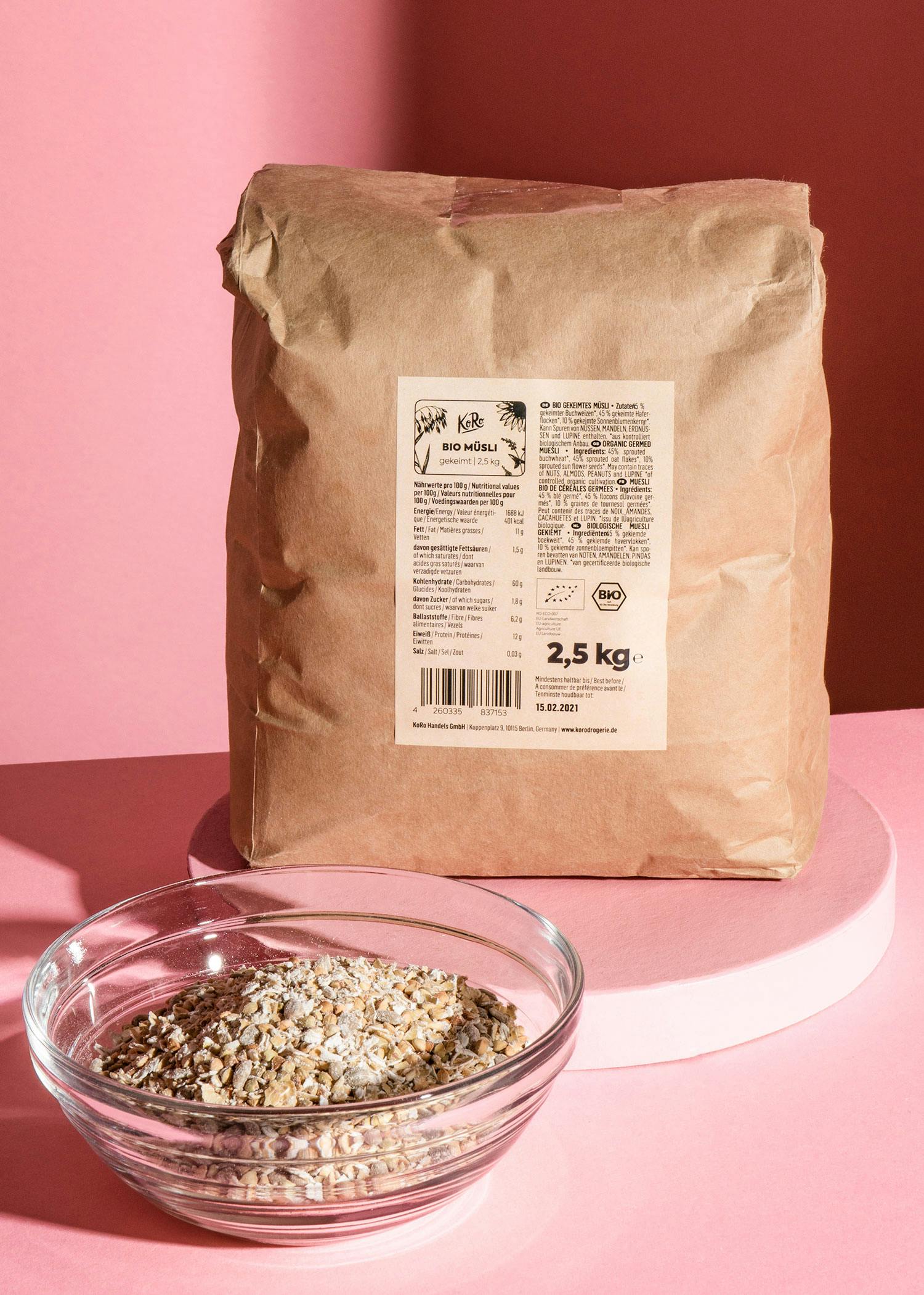 Muesli de céréales germées bio 2,5 kg