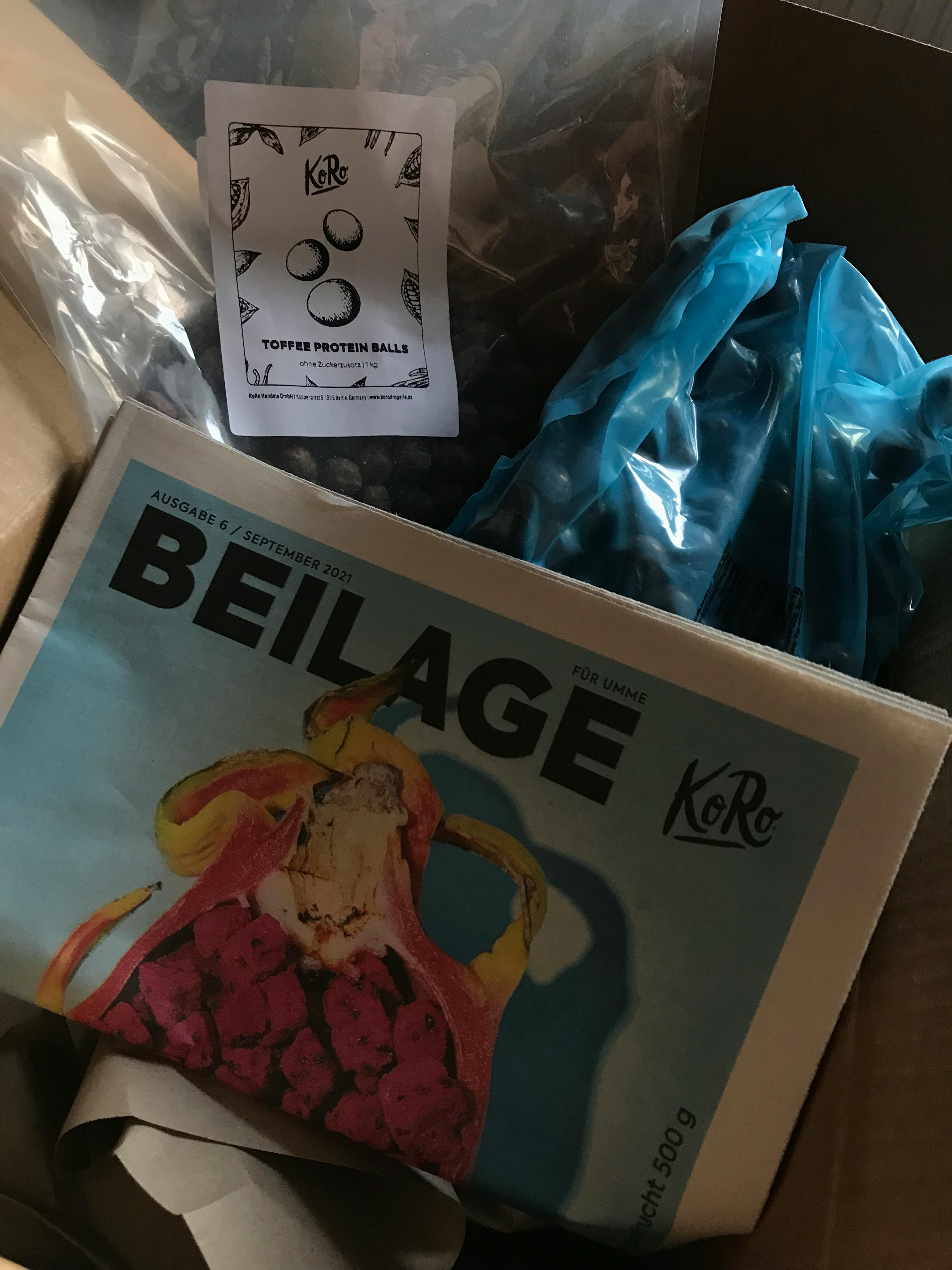 a box of beilage sits on a table