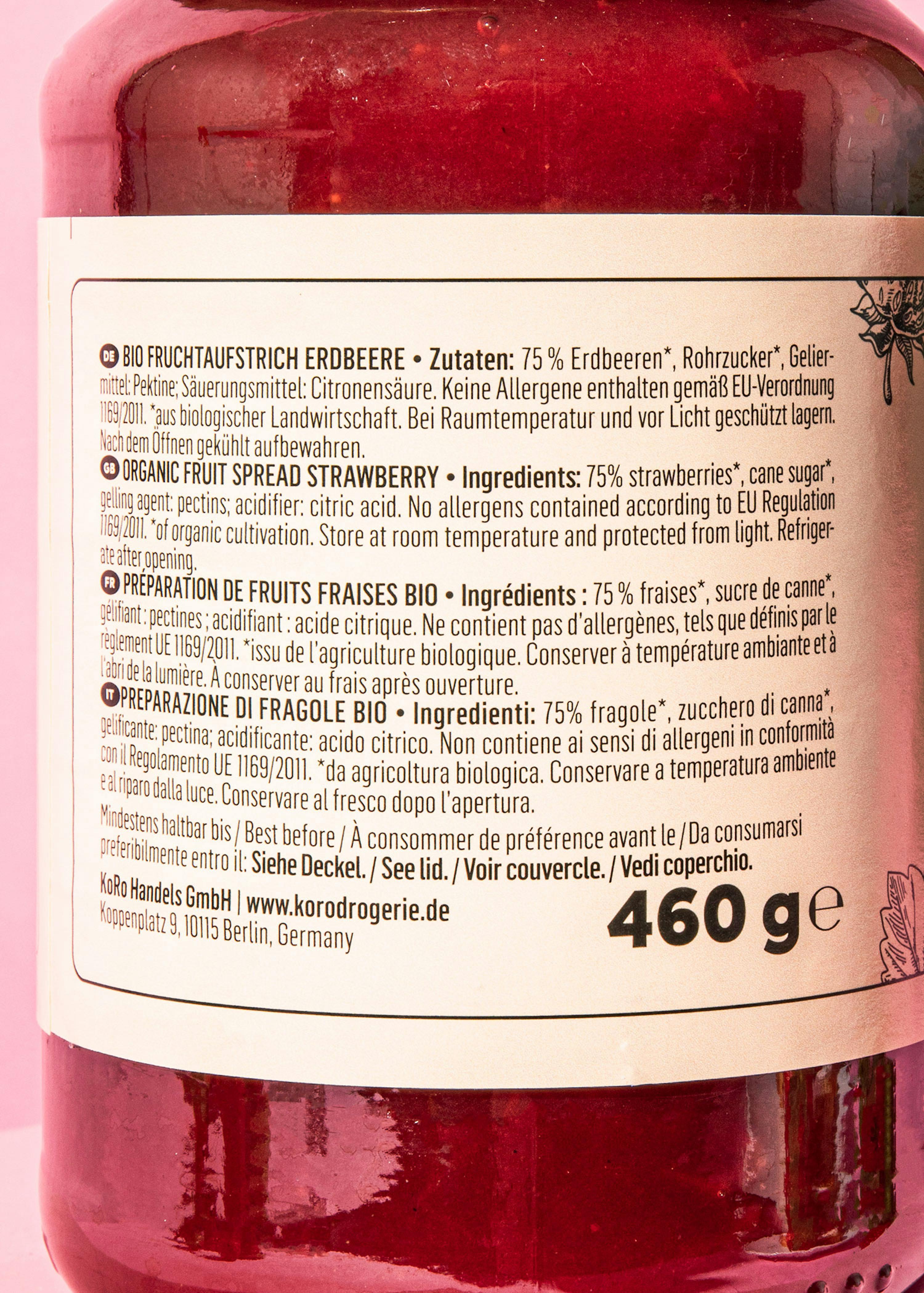 4260718294801 - Bio Fruchtaufstrich Erdbeere 12 x 460 g