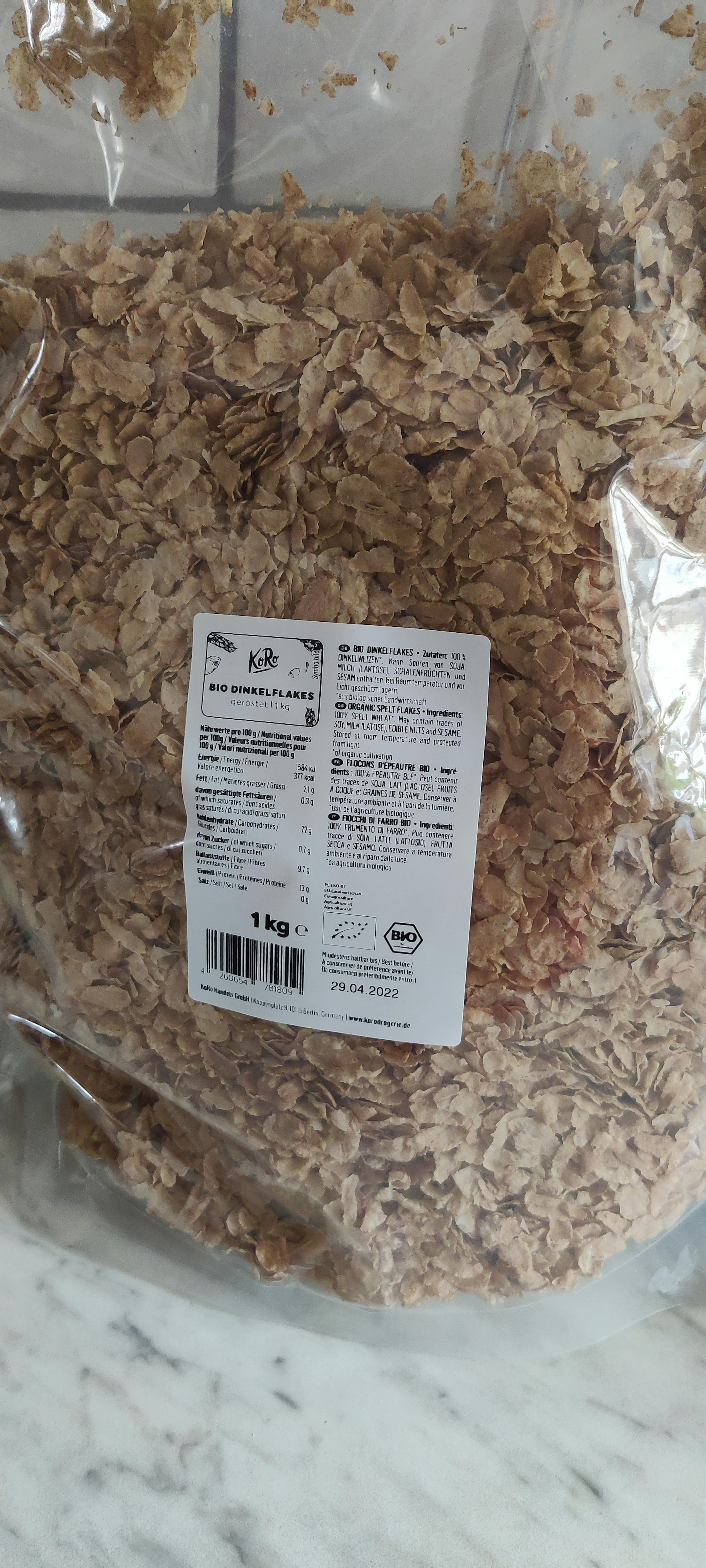 un sac de flocons d' avoine bio de 1 kg