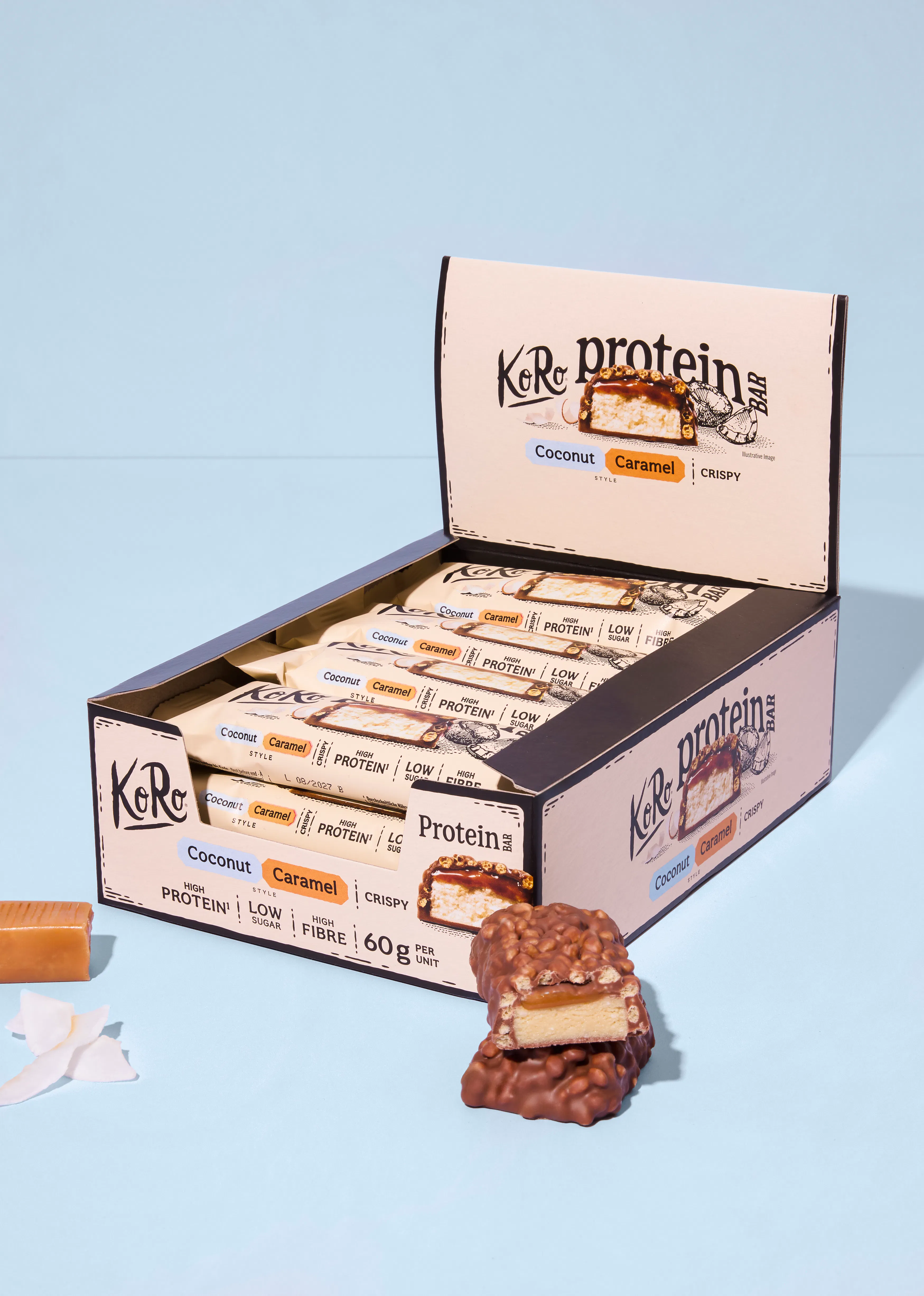 Crispy protein bar coconut caramel style | 12 x 60 g