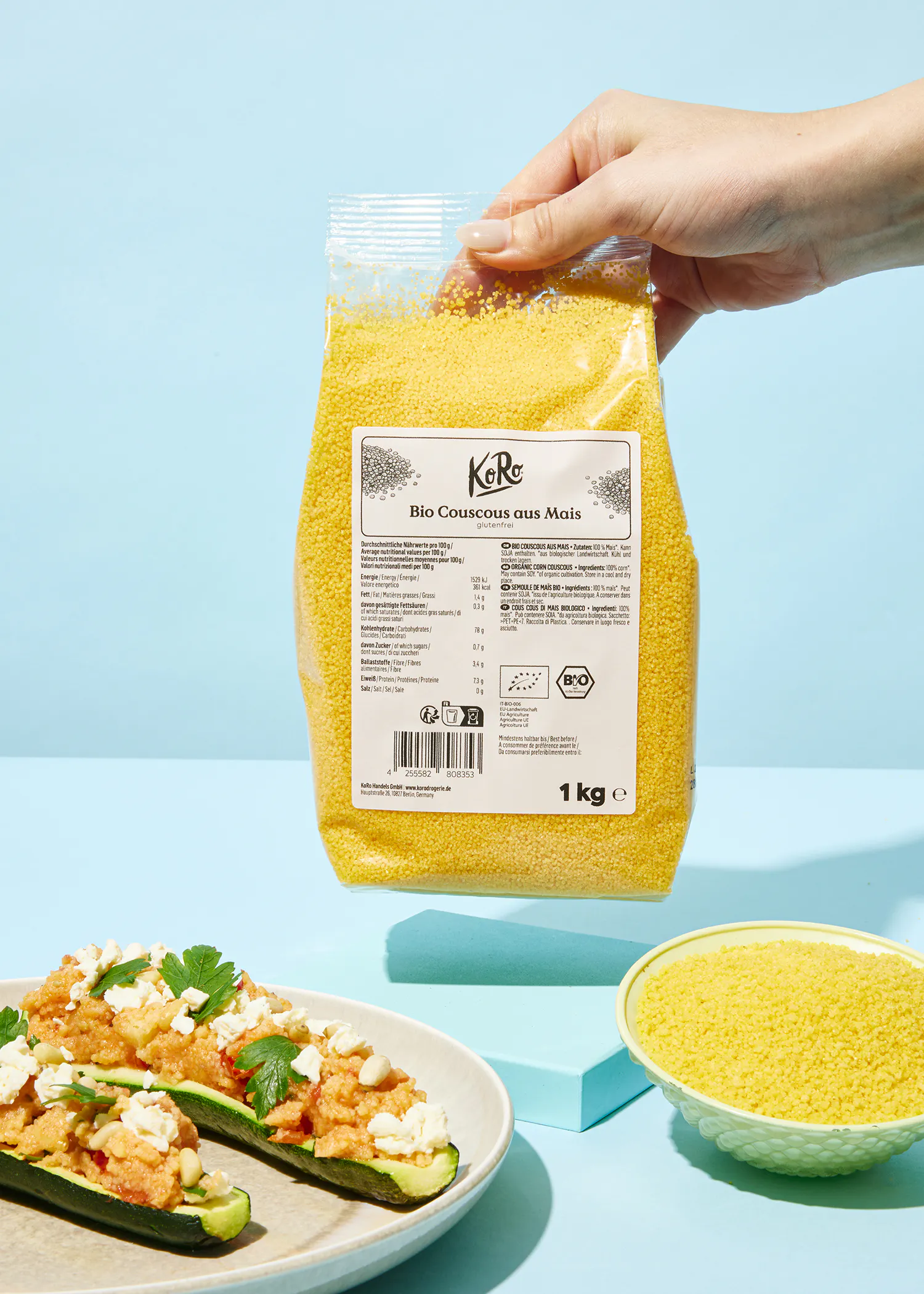 Glutenfri ekologisk couscous av majs 1 kg
