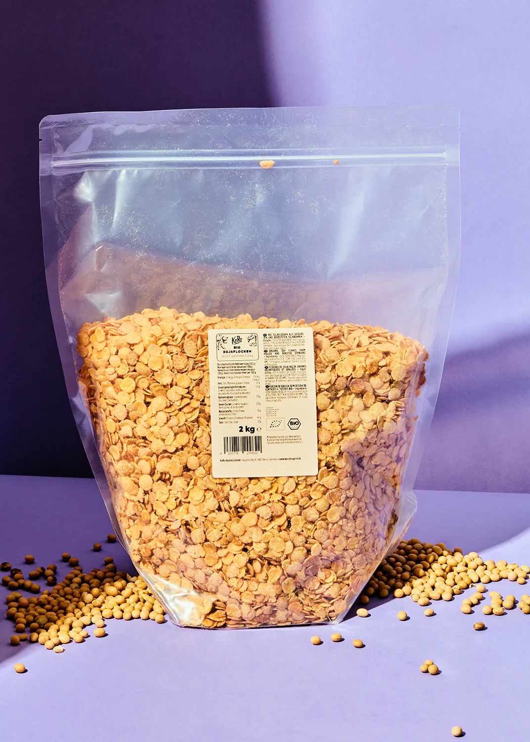 a bag of cereal with a label that says 2 kg