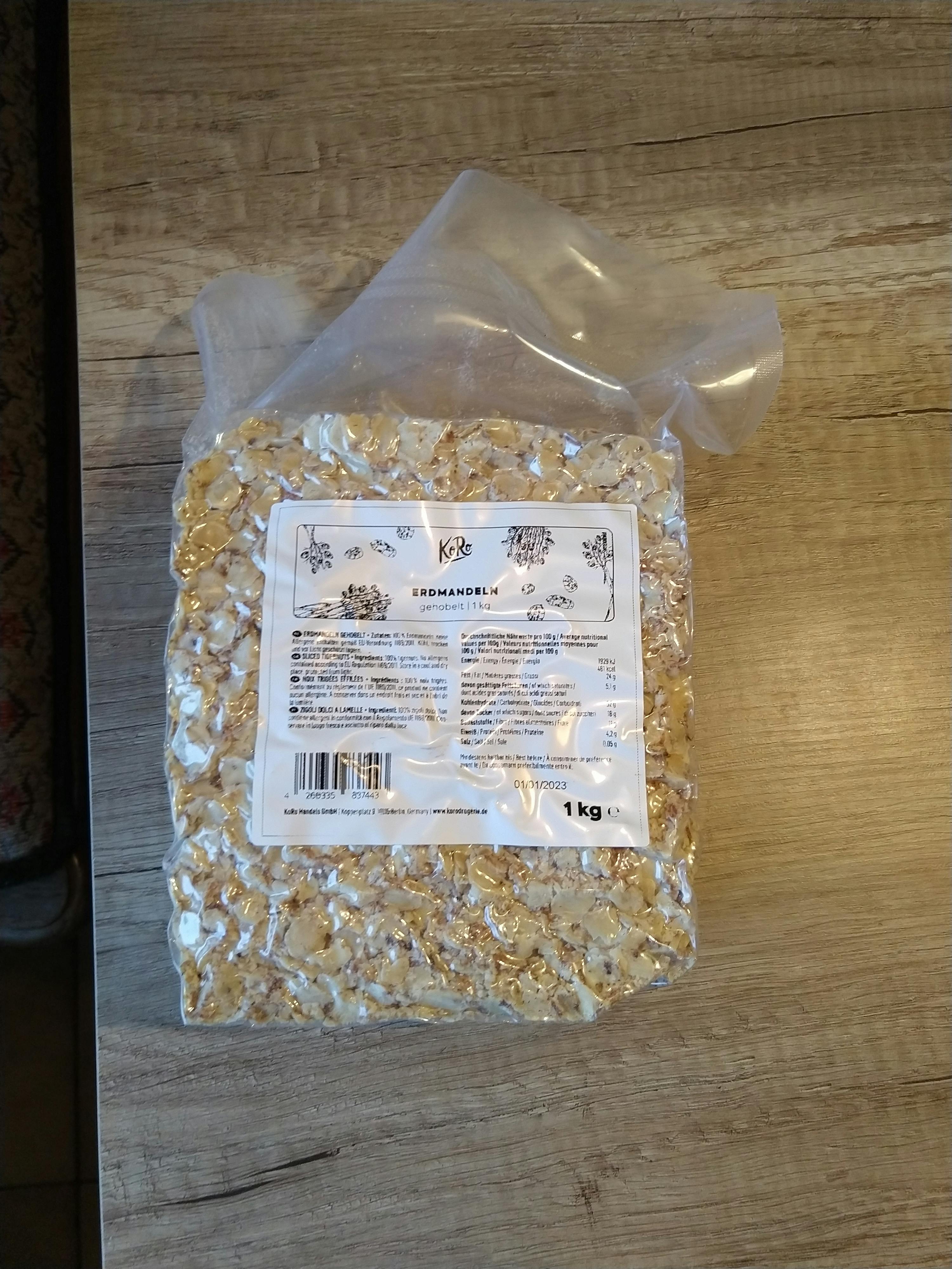 a bag of oatmeal is sitting on a wooden table
