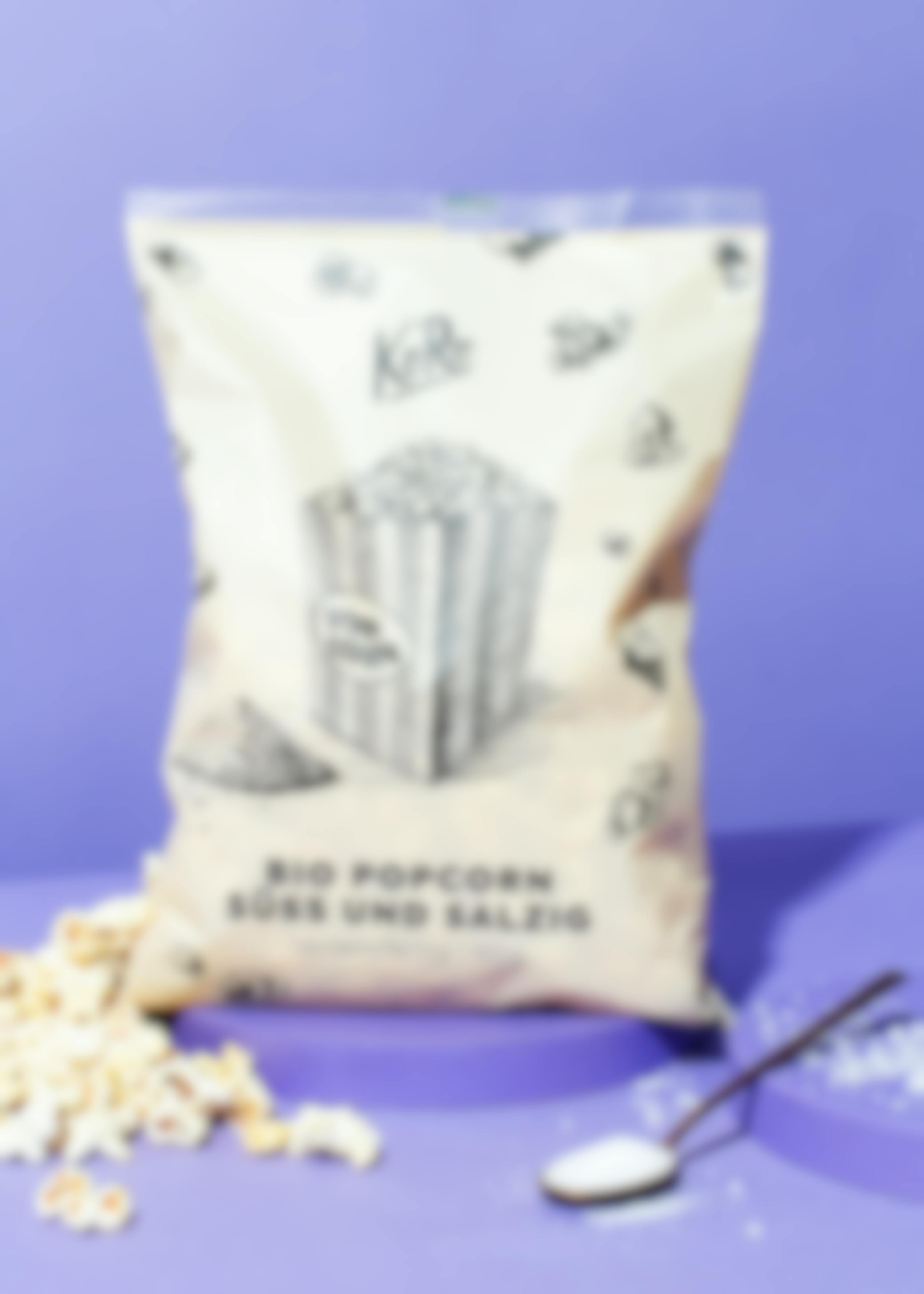 Verzehrfertiges Bio Popcorn süß und salzig 90 g