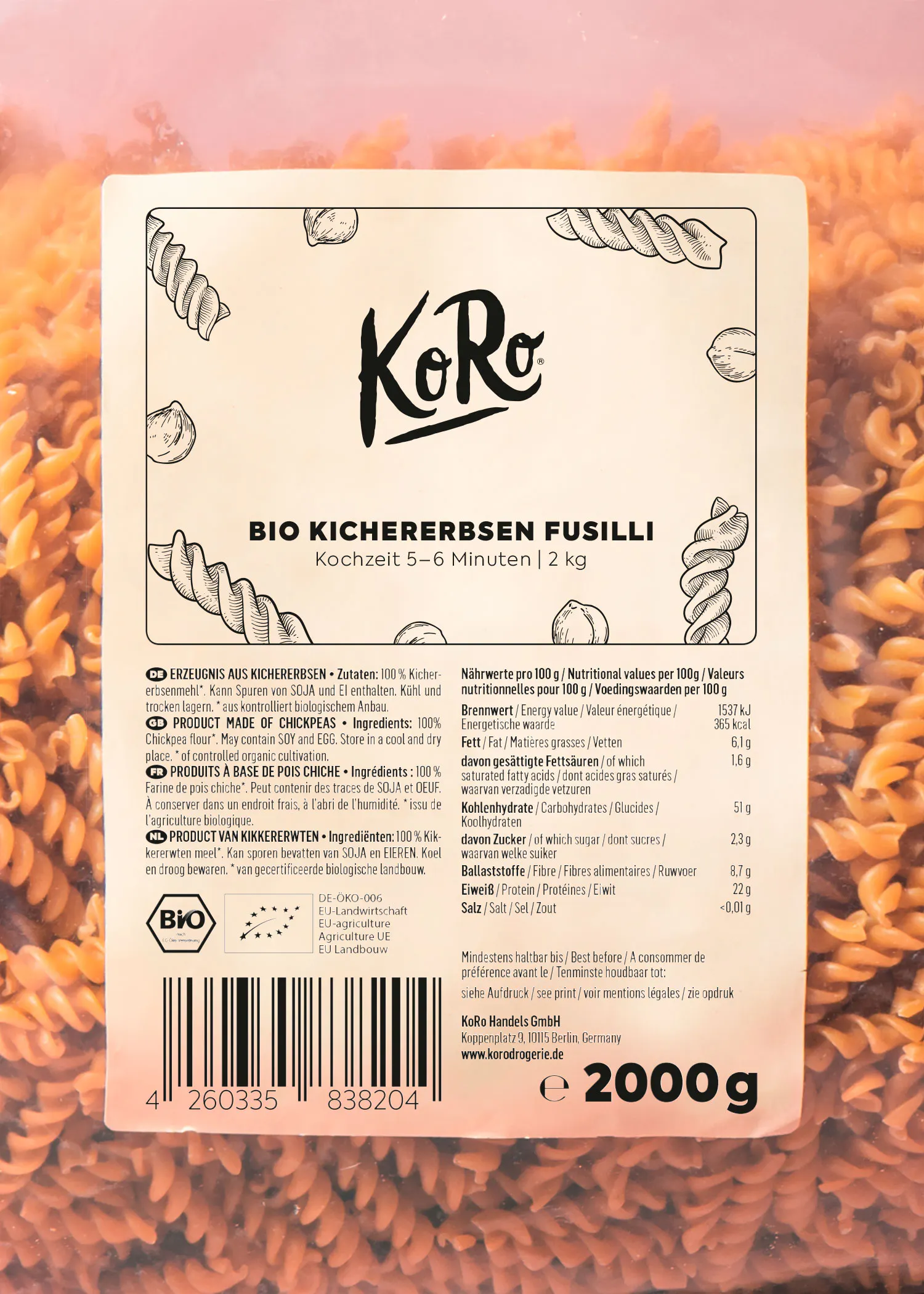 l' arrière de l' étiquette d' un produit de nourriture bio