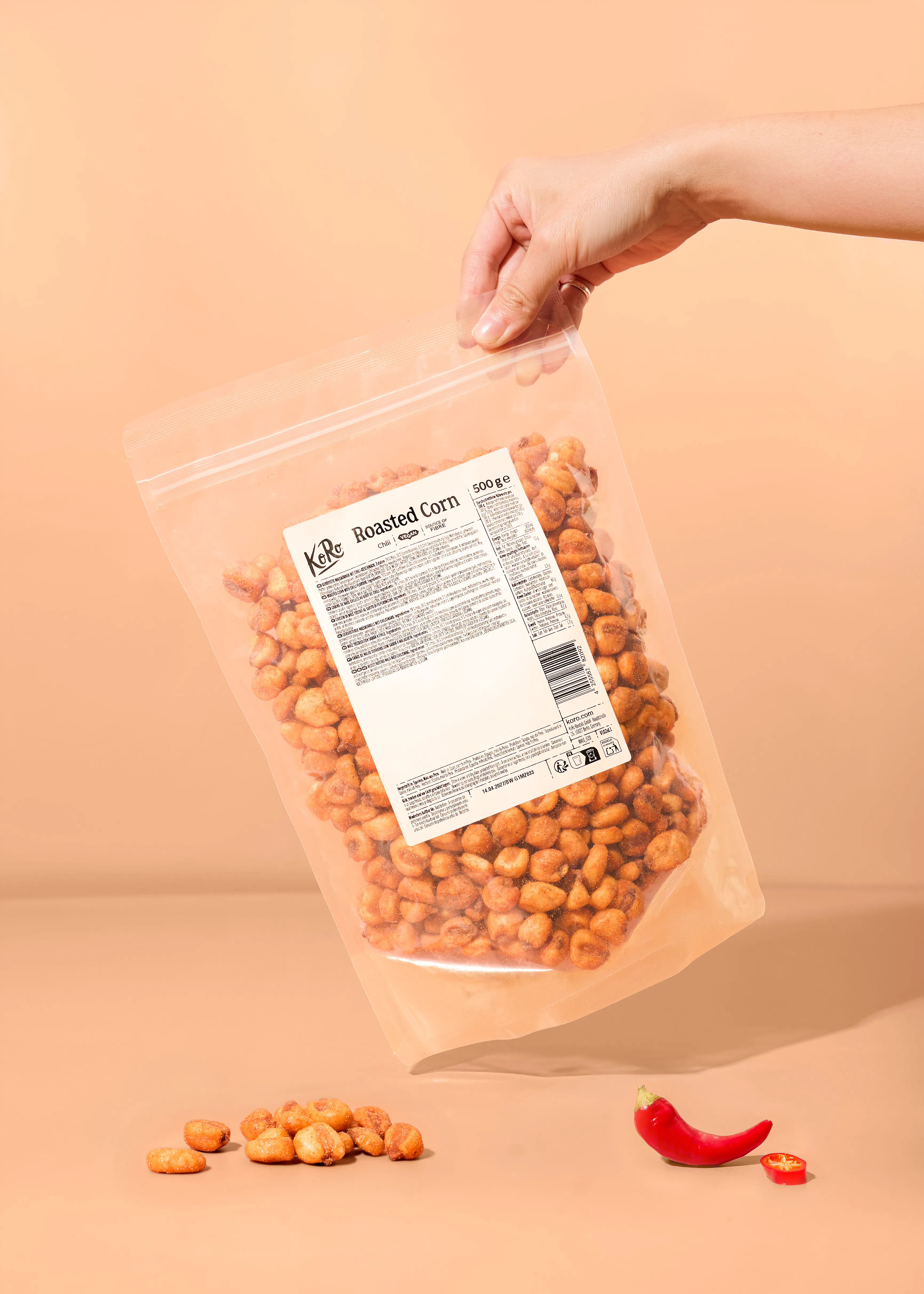 Geröstete Maiskörner mit Chili | 500 g