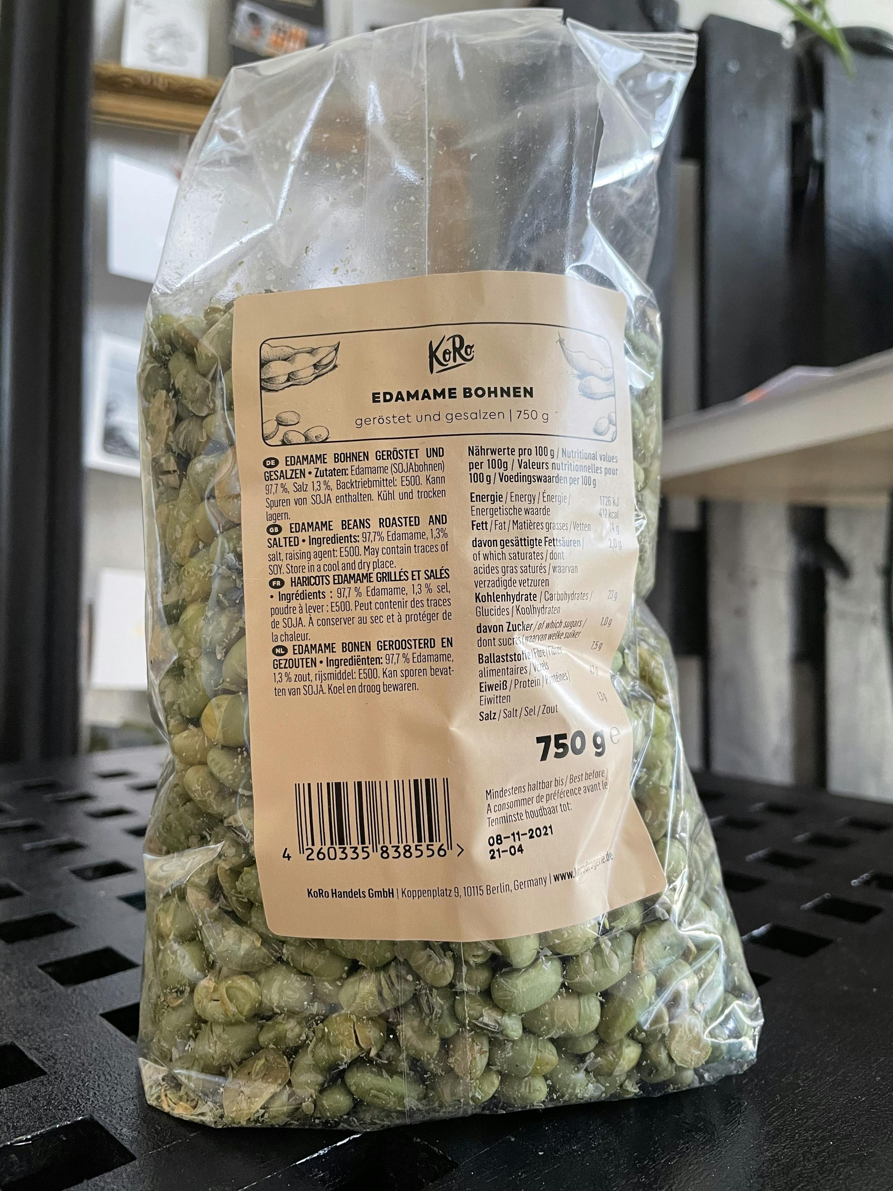 Fasola edamame prażona i solona KoRo KoRo Poland