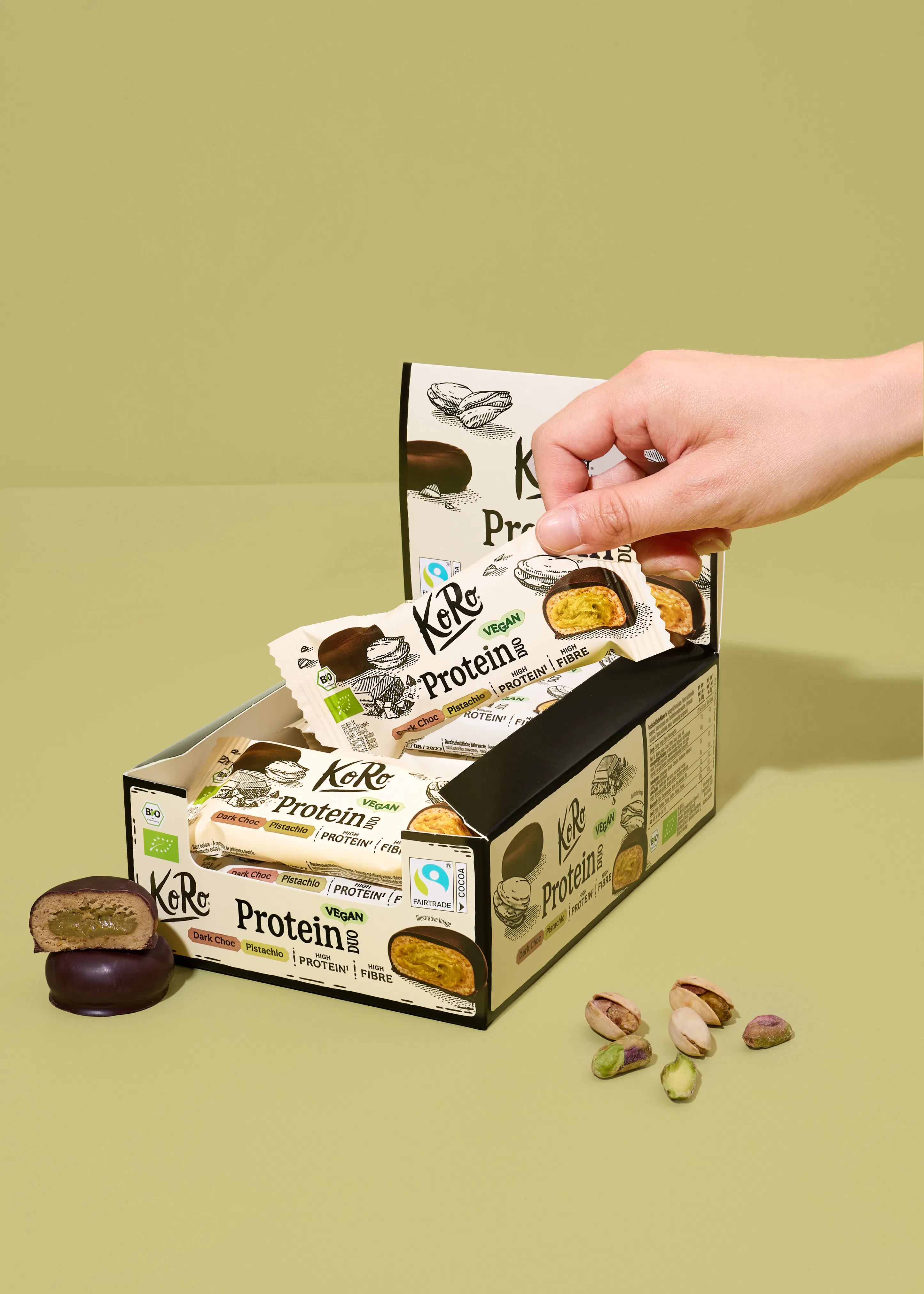 Bio Protein Duo Dark Choc Pistachio | 12 x 2 x 20 g