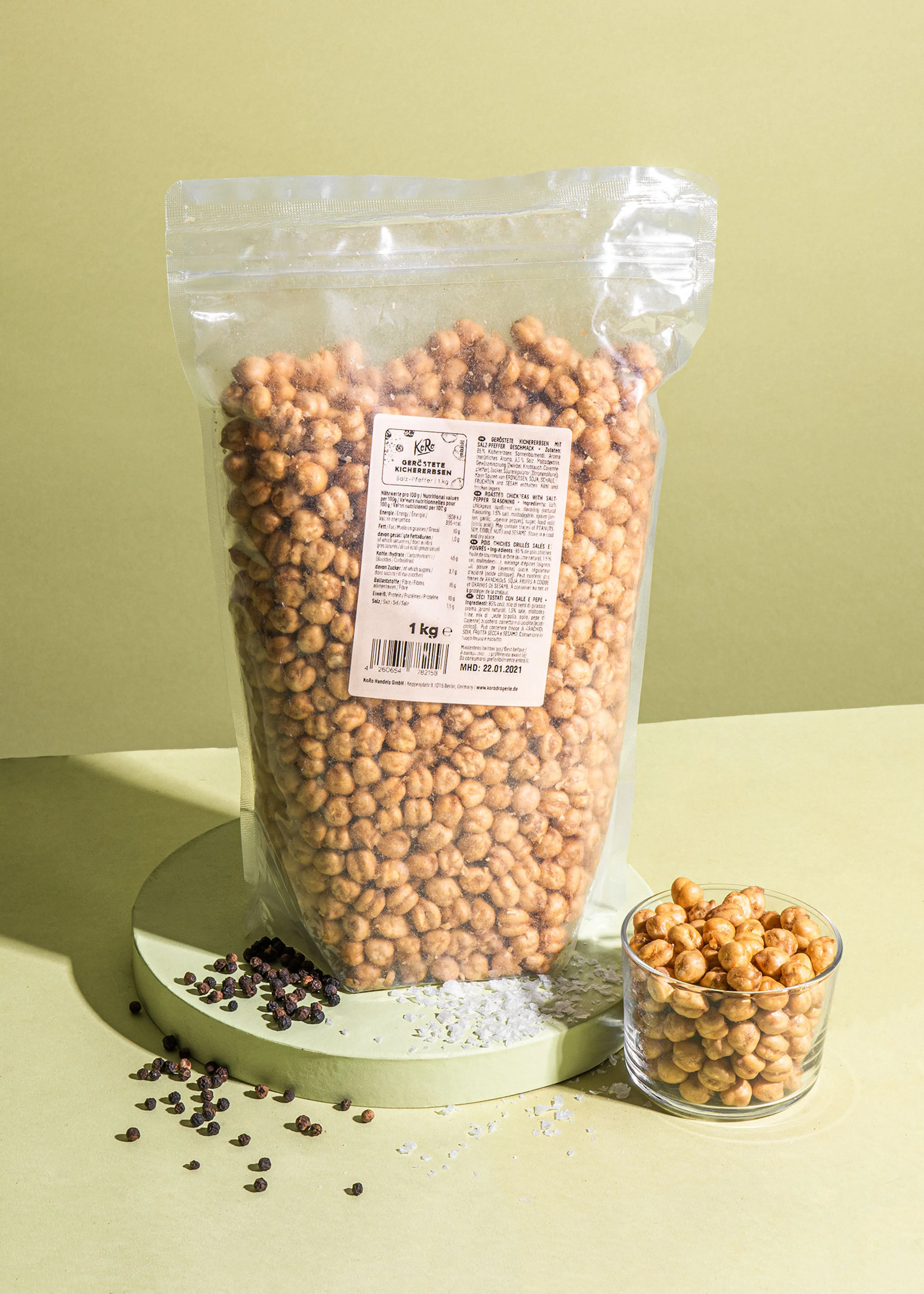 Les lumineuses -- Pois chiche grillés herbes de provence et poivre bio Vrac - 2 kg