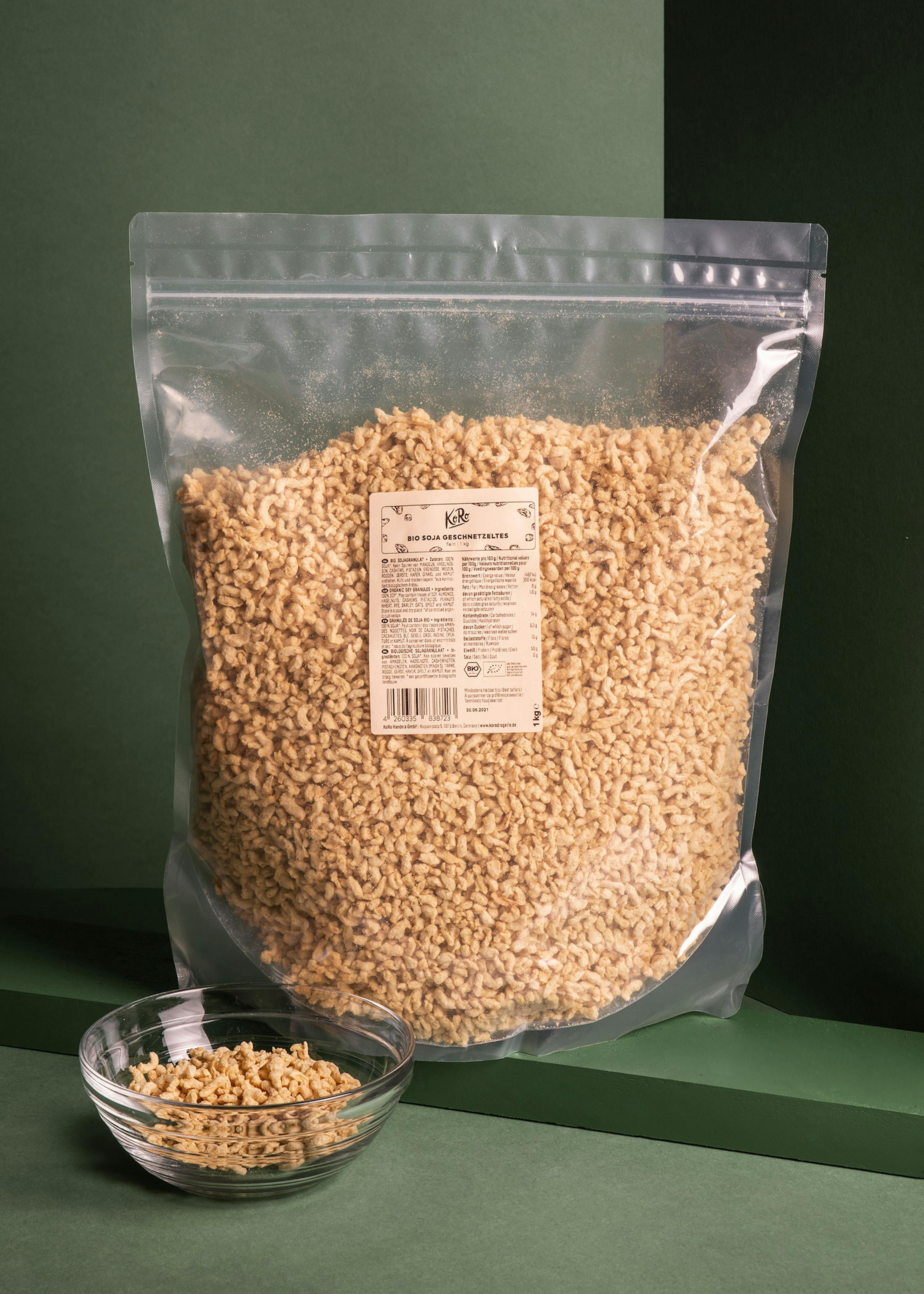 Émincés de soja bio (fin) 1 kg - 100 % soja - Vegan