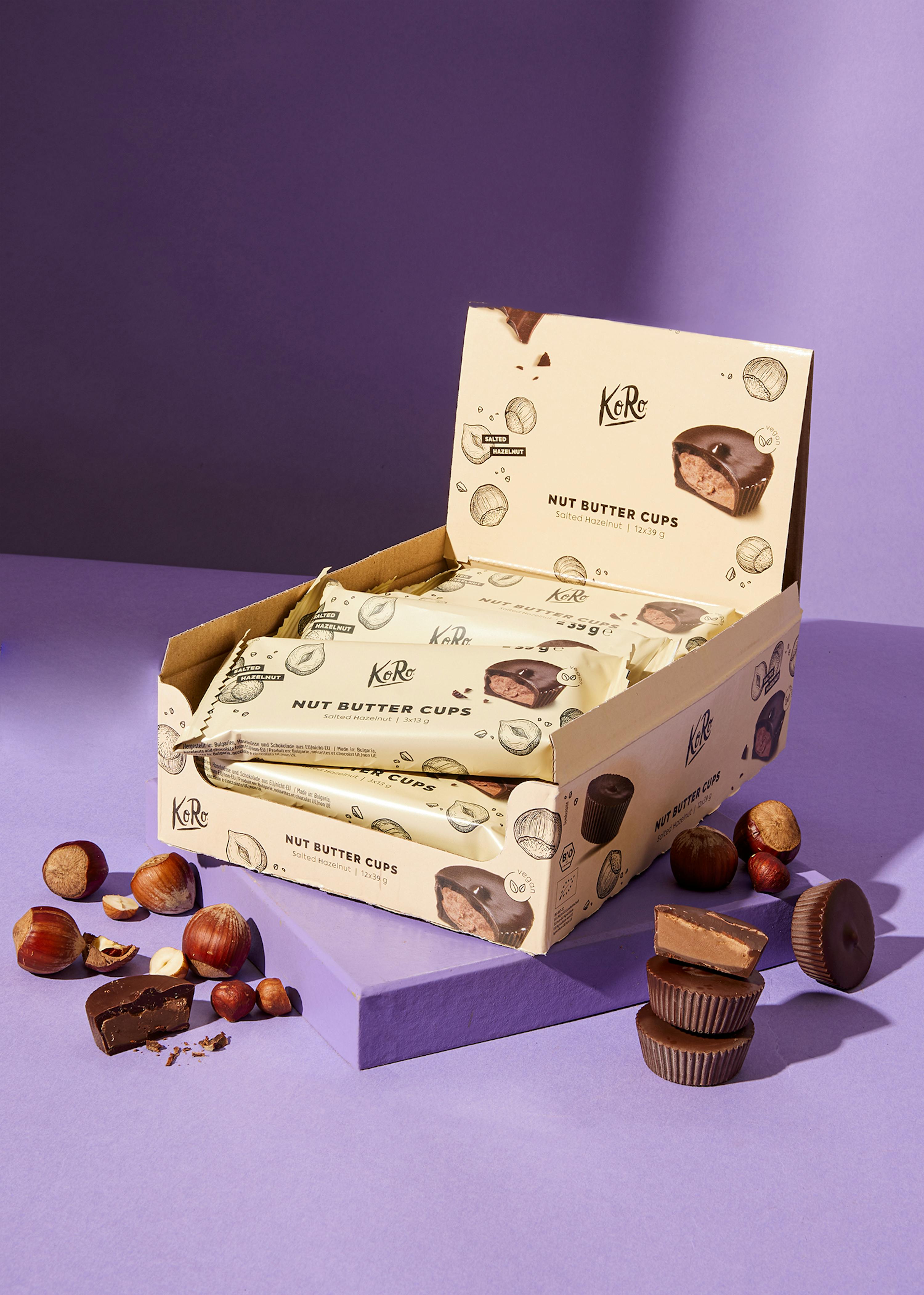 4255582805659 - Bio Nut Butter Cups Salty Hazelnut 12 x 3 x 13 g