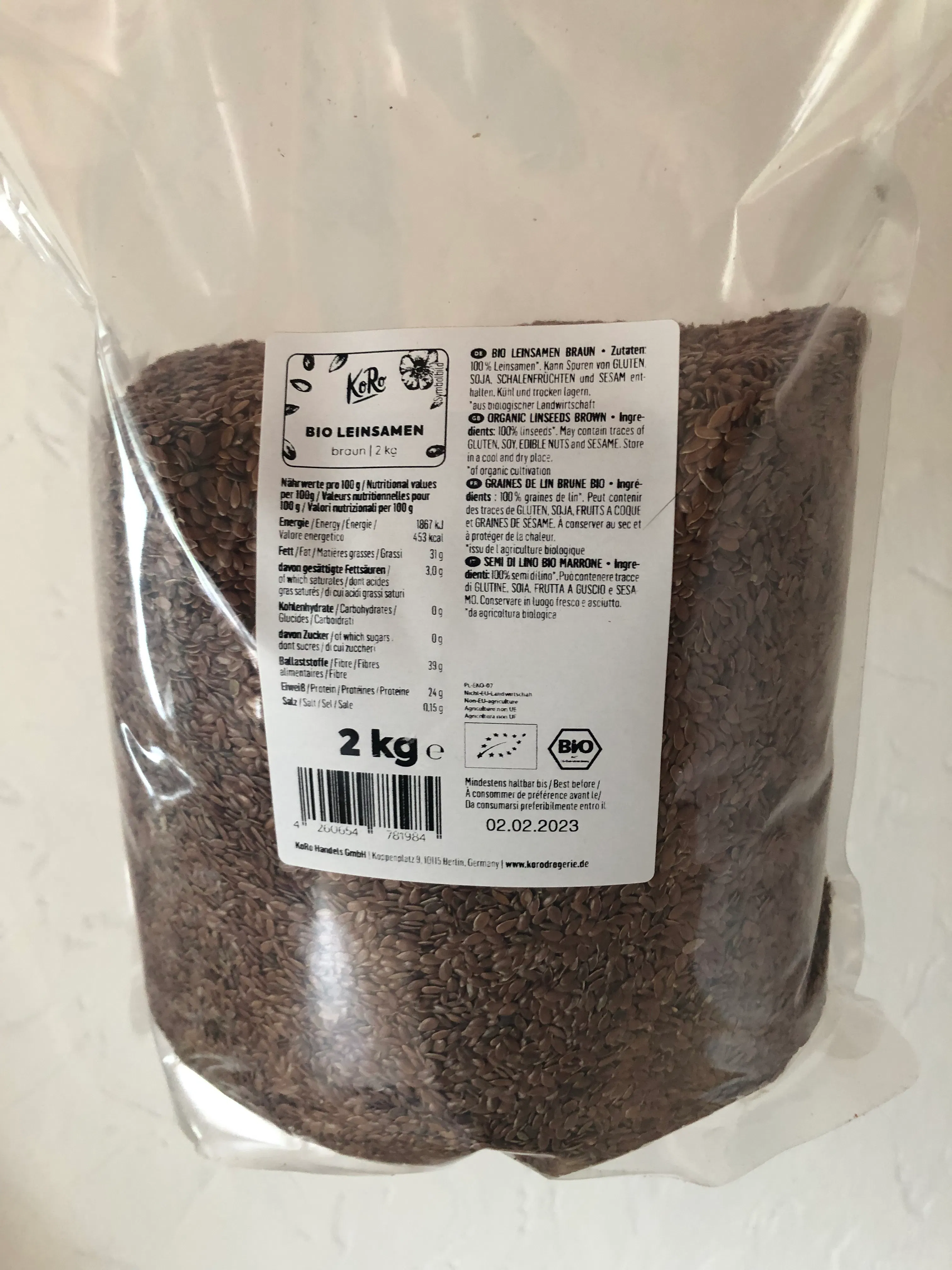 Urkraft Leinsamen-Pellets 2 Kg – Natürliche Ergänzungsfütterung Für Pferde, Ohne Kochen
