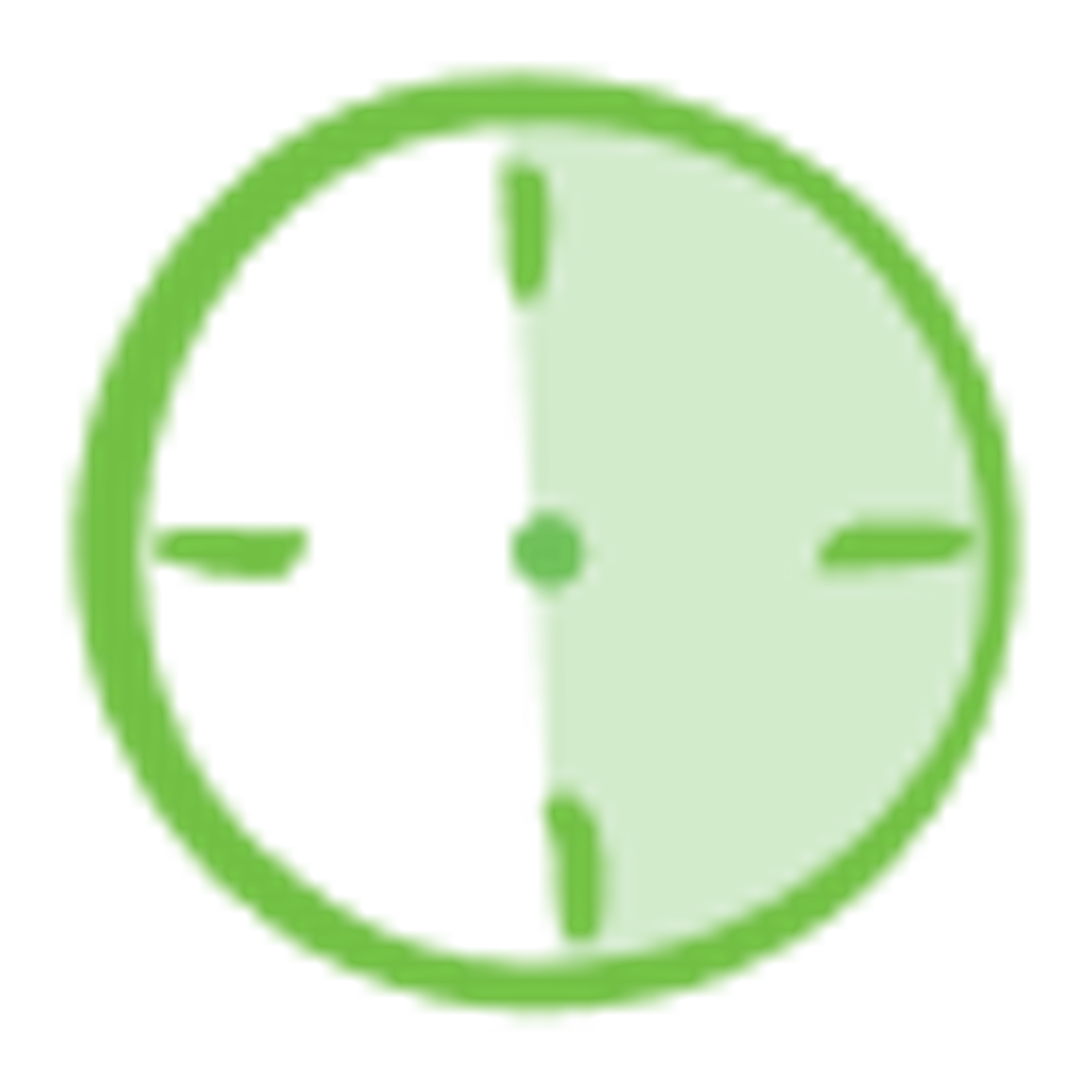 ein grüner Kreis mit einem schwarzen Streifen in der Mitte .