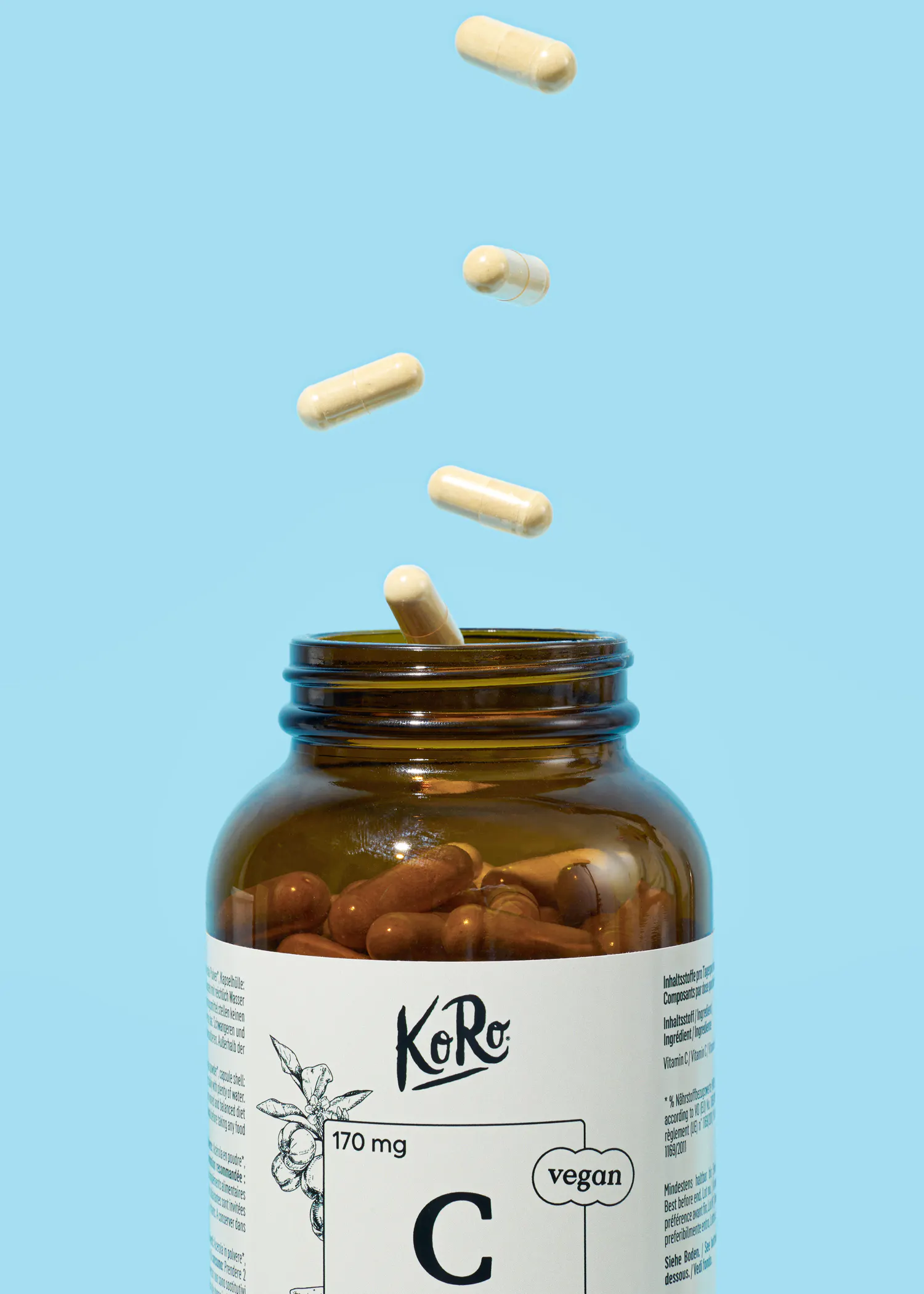 Natürliches Vitamin C aus Bio-Acerola Kapseln 180 Stück