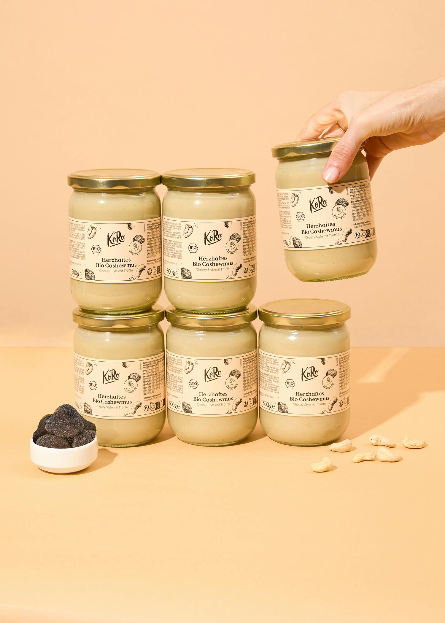 4255582815290 - Bio Cashewmus Cheezy Style mit Trüffel 6 x 500 g 4255582815290 - Bio Cashewmus Cheezy Style mit Trüffel 6 x 500 g