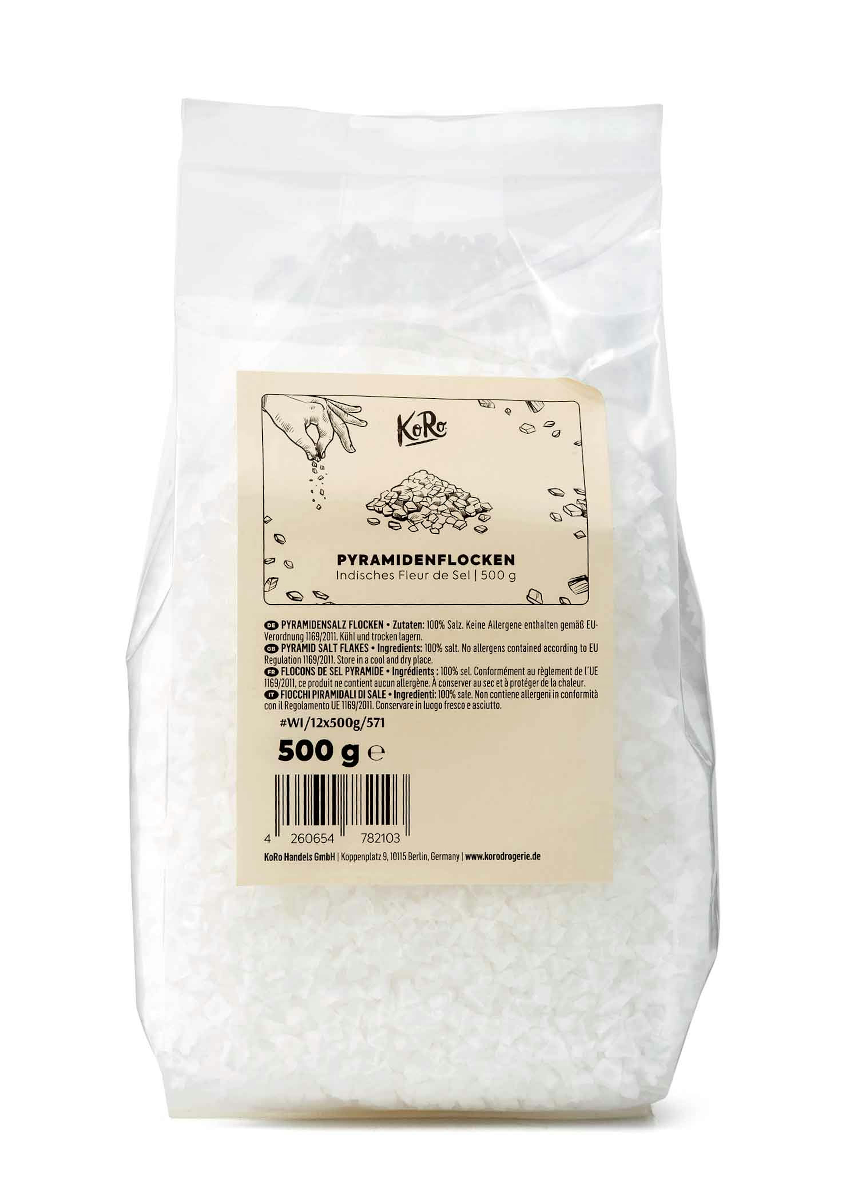 a bag of pyramidenflocken salt contains 500 grams
