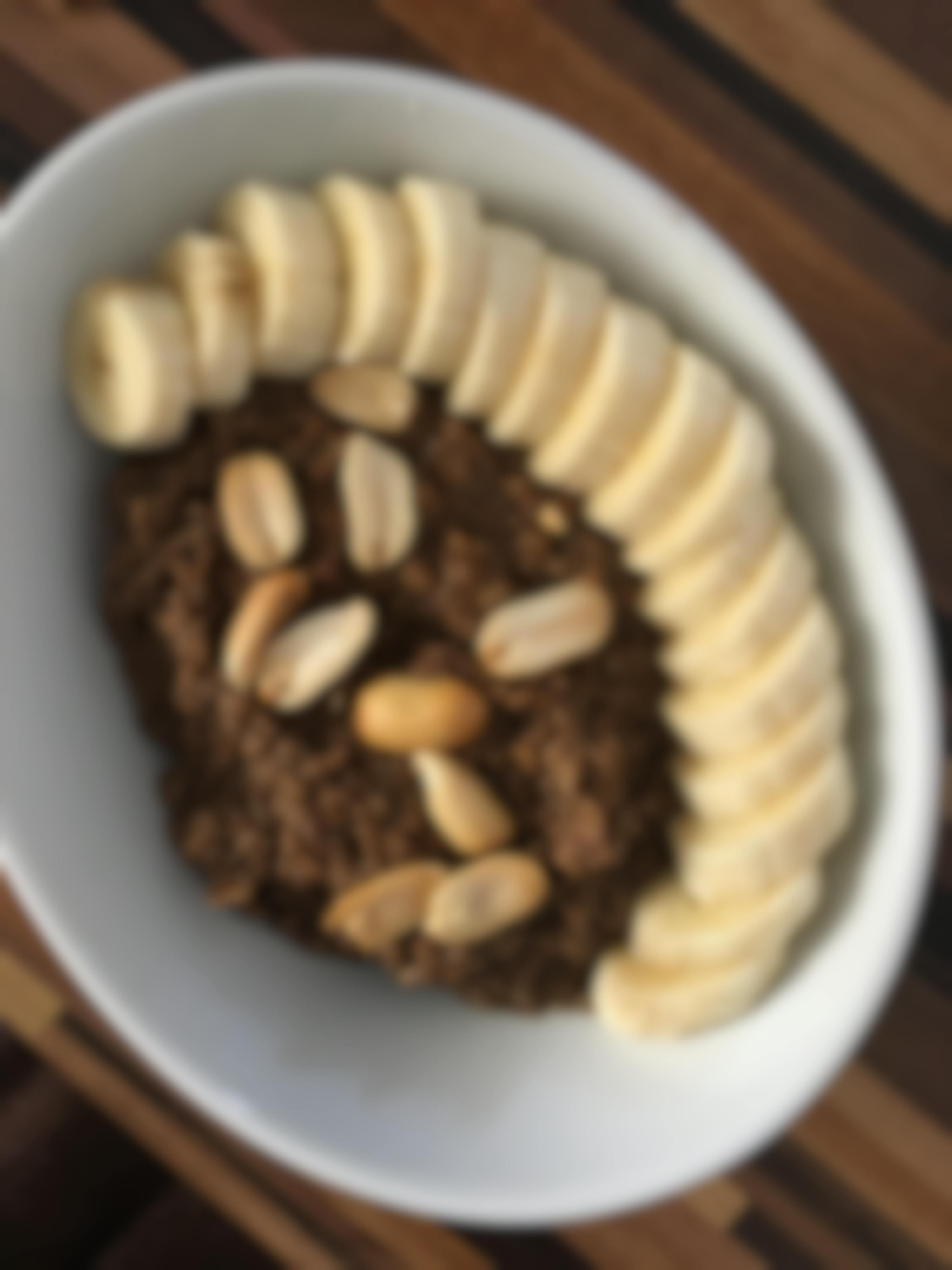 Porridge au chocolat et aux protéines