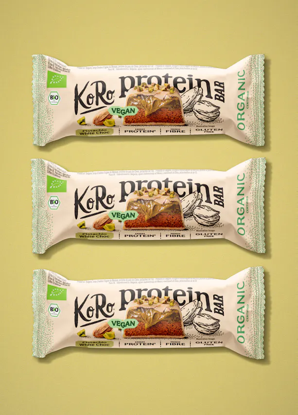 Barre protéinée vegan à la pistache & Choc blanc bio | 3 x 45 g
