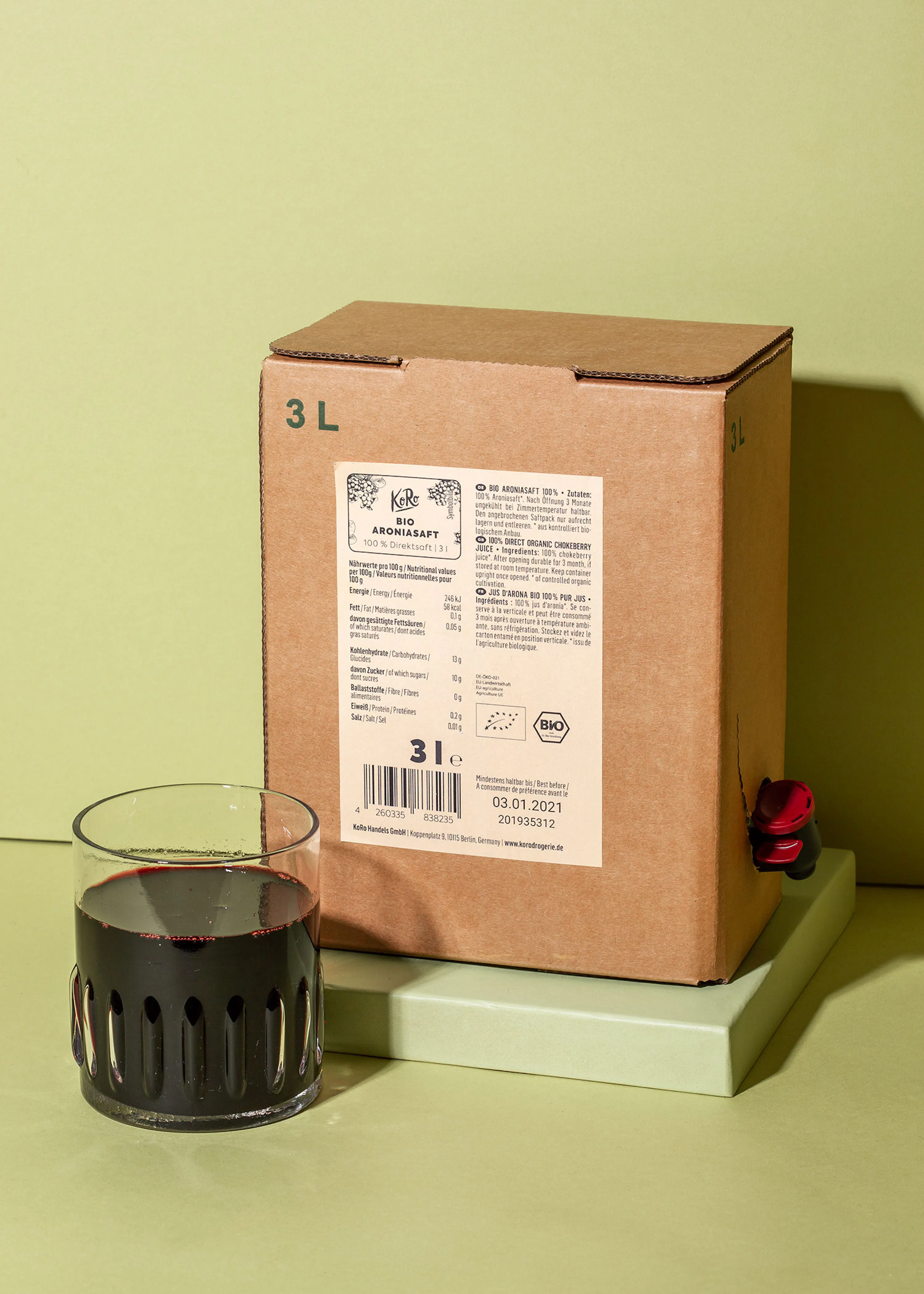 Bio Aronia Saft Bag-in-Box | 3 L — 2