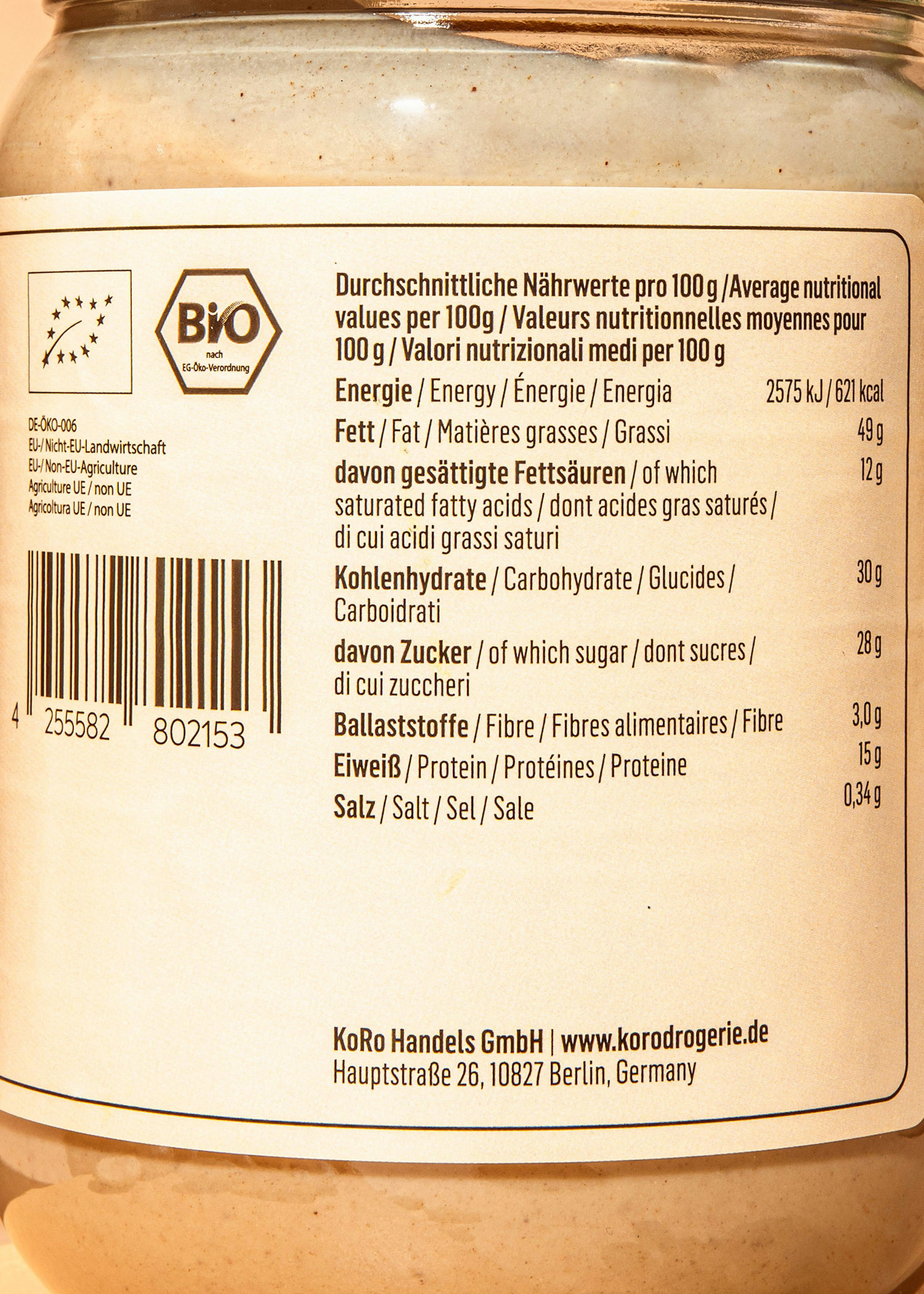 4255582802160 - Bio Mandel Tonka Creme 6 x 500 g