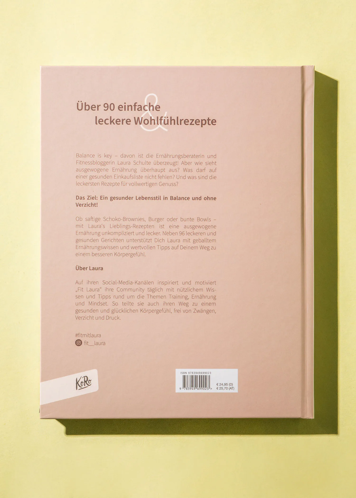 the back of a book titled über 90 einfache leckere wohlfuhrerzepte