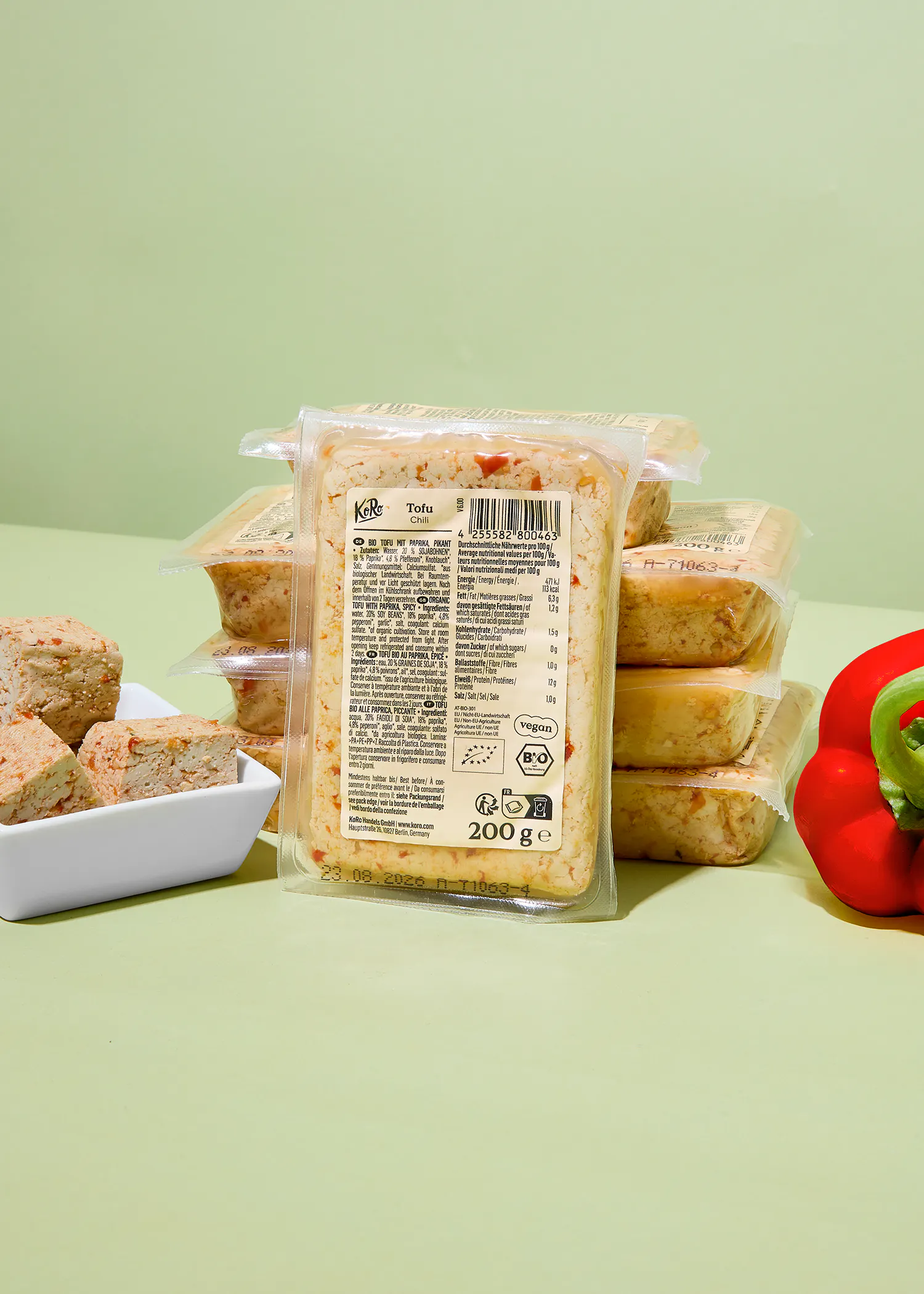 Tofu con chile BIO 8 x 200 g