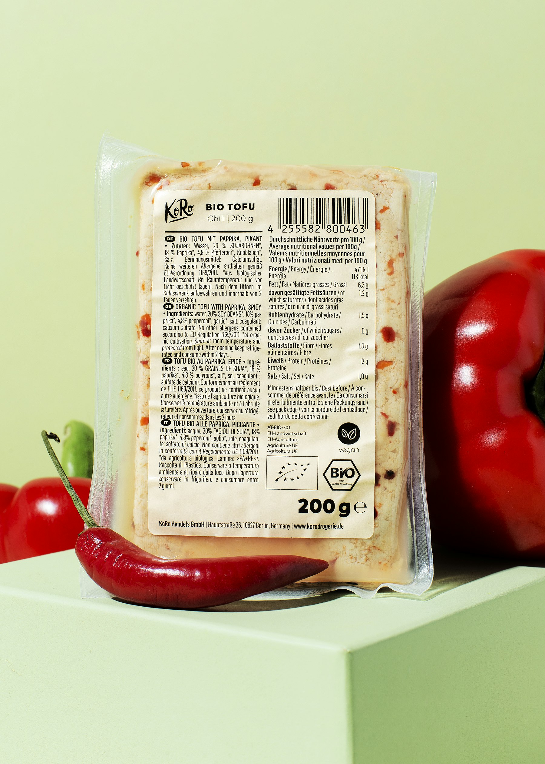 Tilføj lidt ekstra spice: Køb økologisk tofu pikant paprika 200 g ...