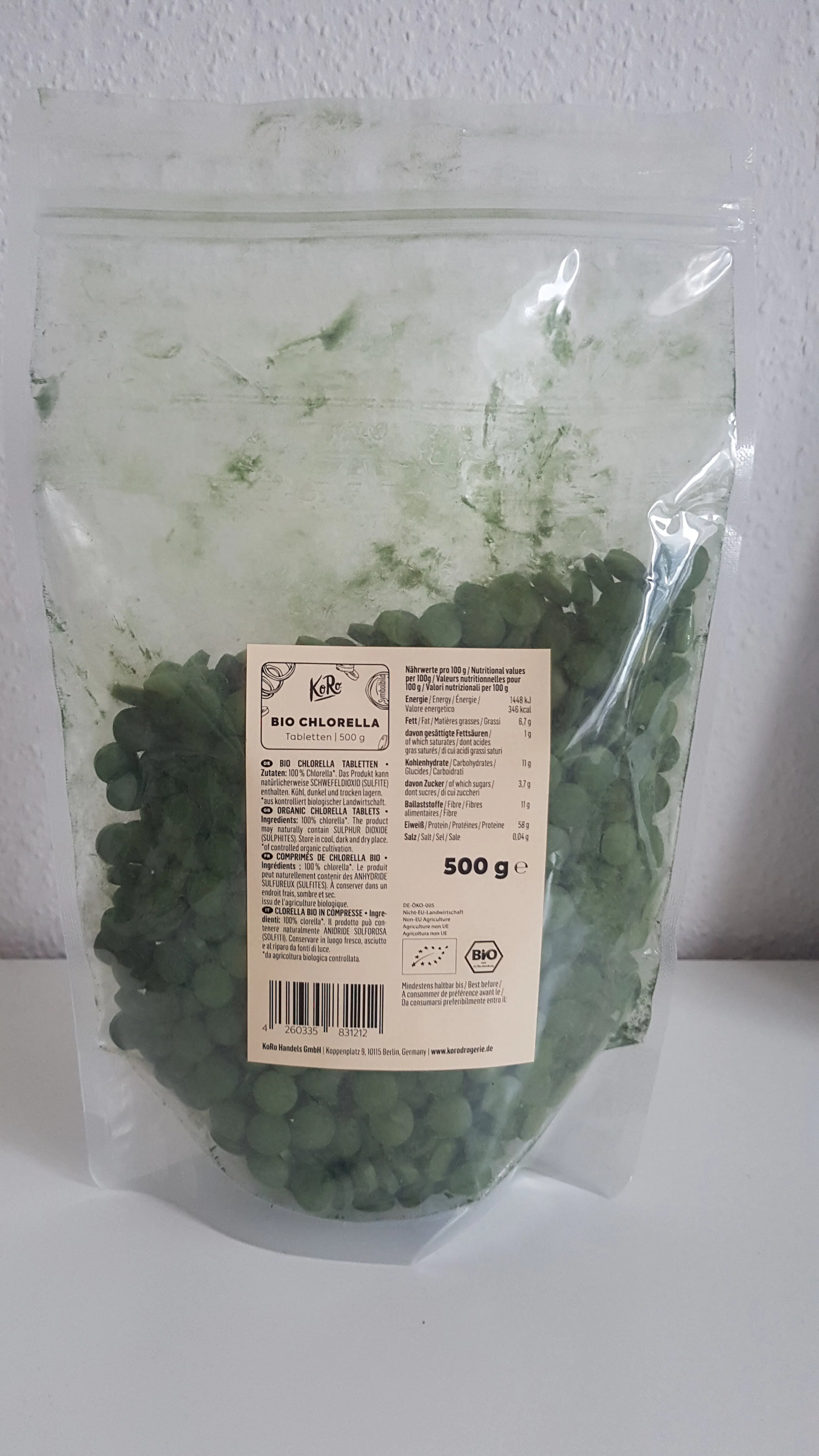 Bio Chlorella Tabletten 500 g | CHLOR_001 | KoRo Germany
