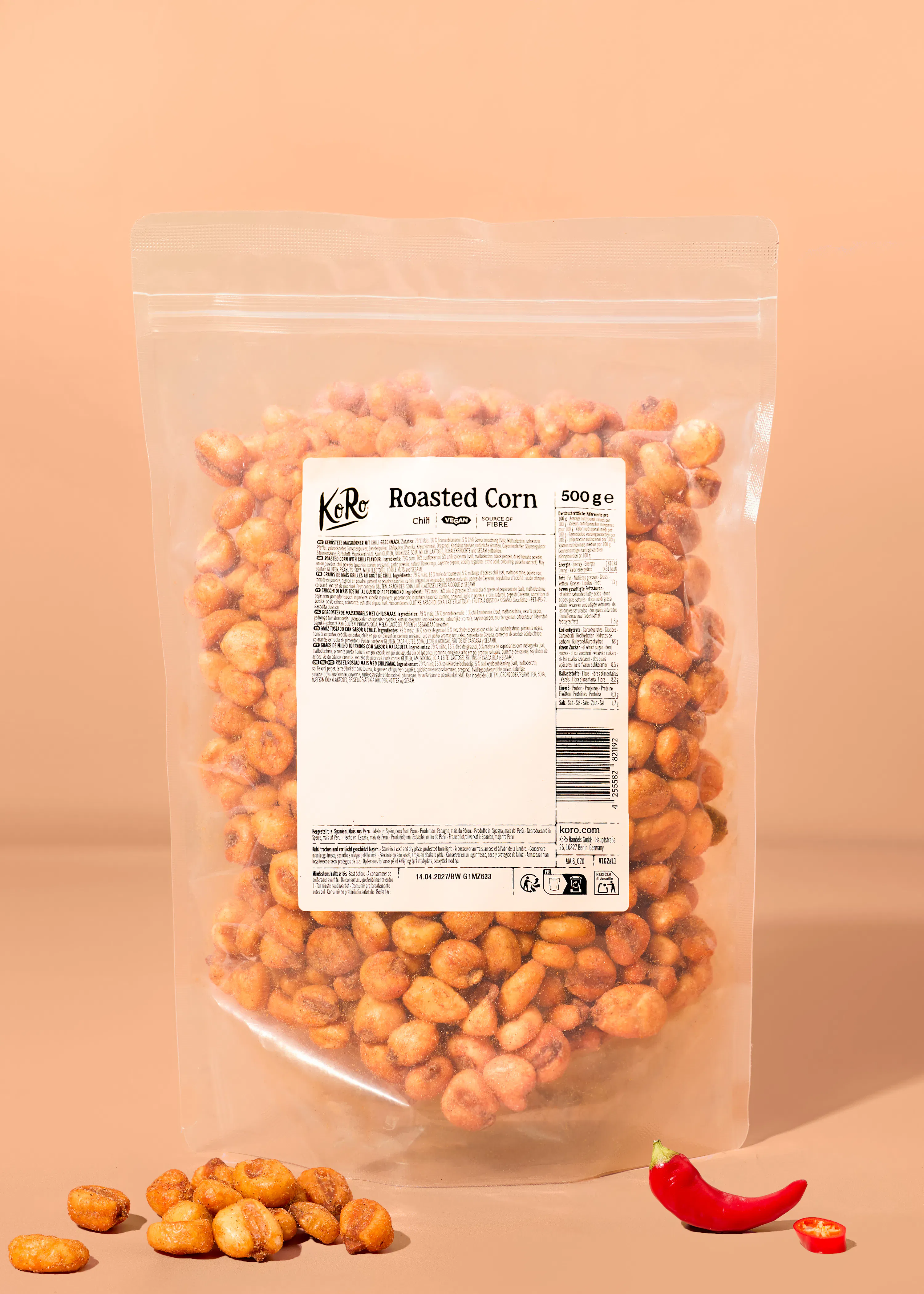 Geroosterde maïskorrels met chili | 500 g