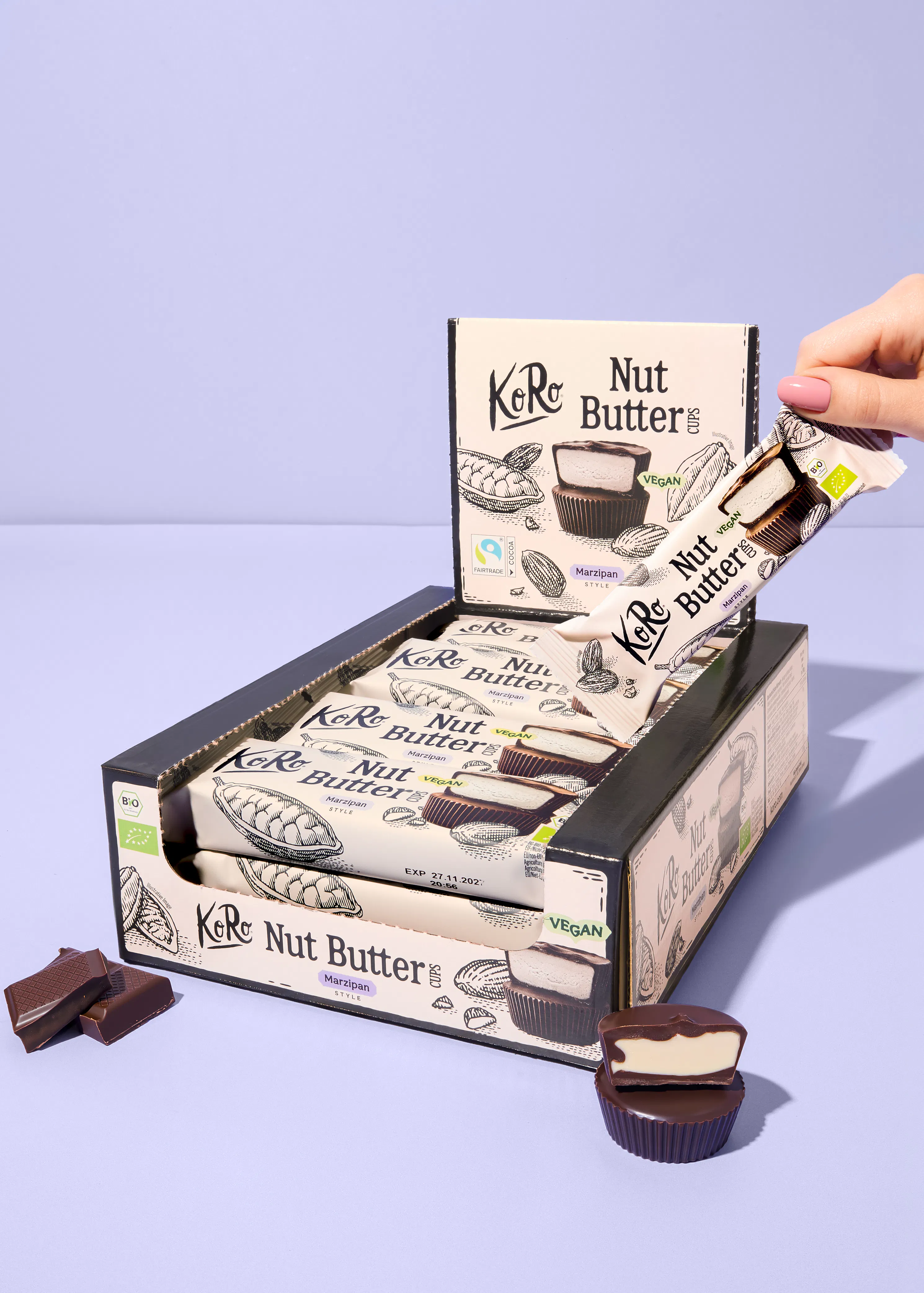 Limited Edition: Bio Nut Butter Cups Marzipan Style | 12 x 3 x 13 g