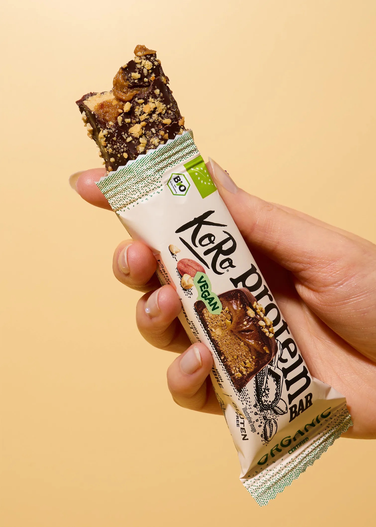 Barre protéinée vegan à la cacahuète salée bio | 3 x 45 g