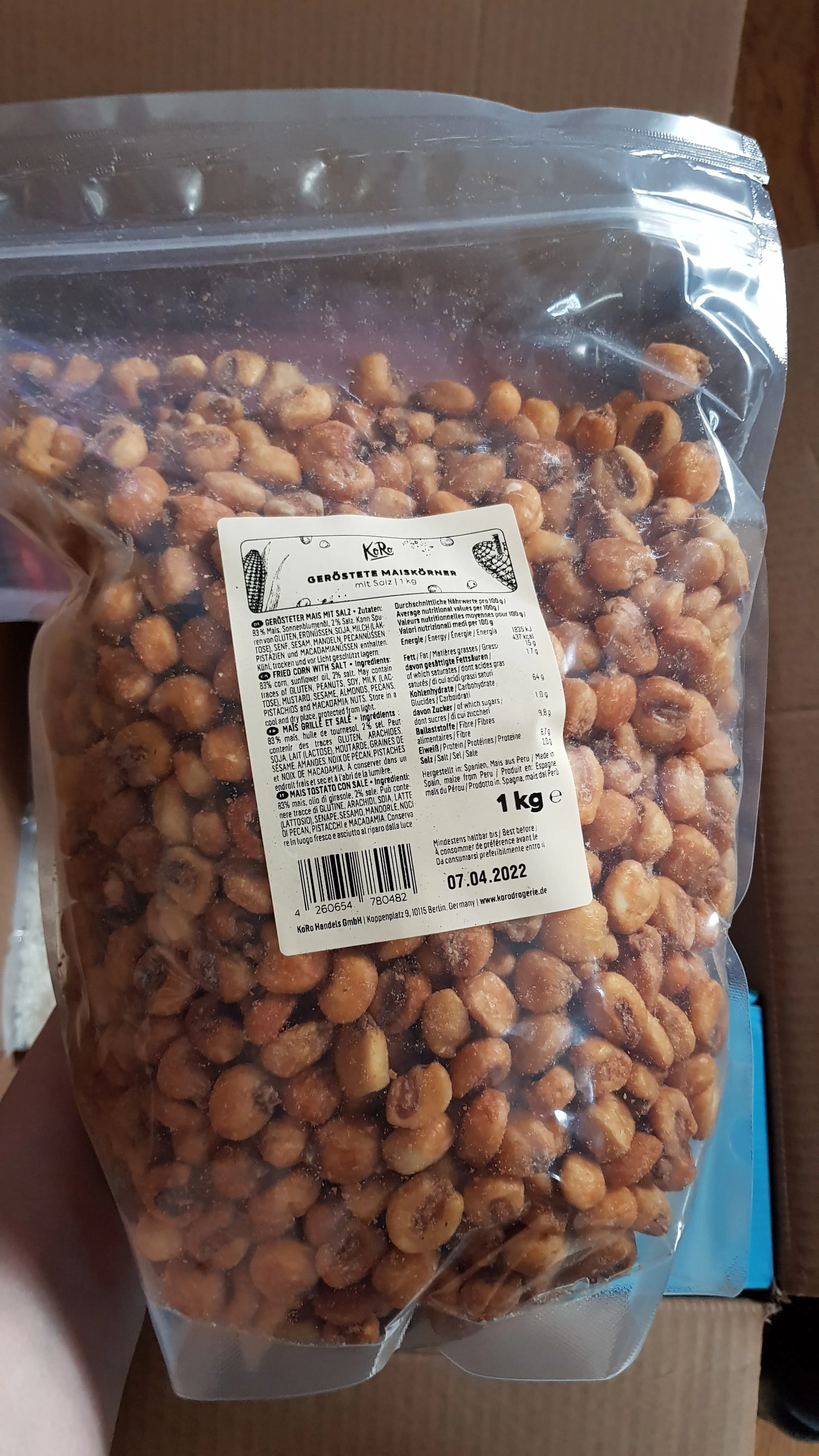 Geröstete Maiskörner mit Salz kaufen | KoRo Germany