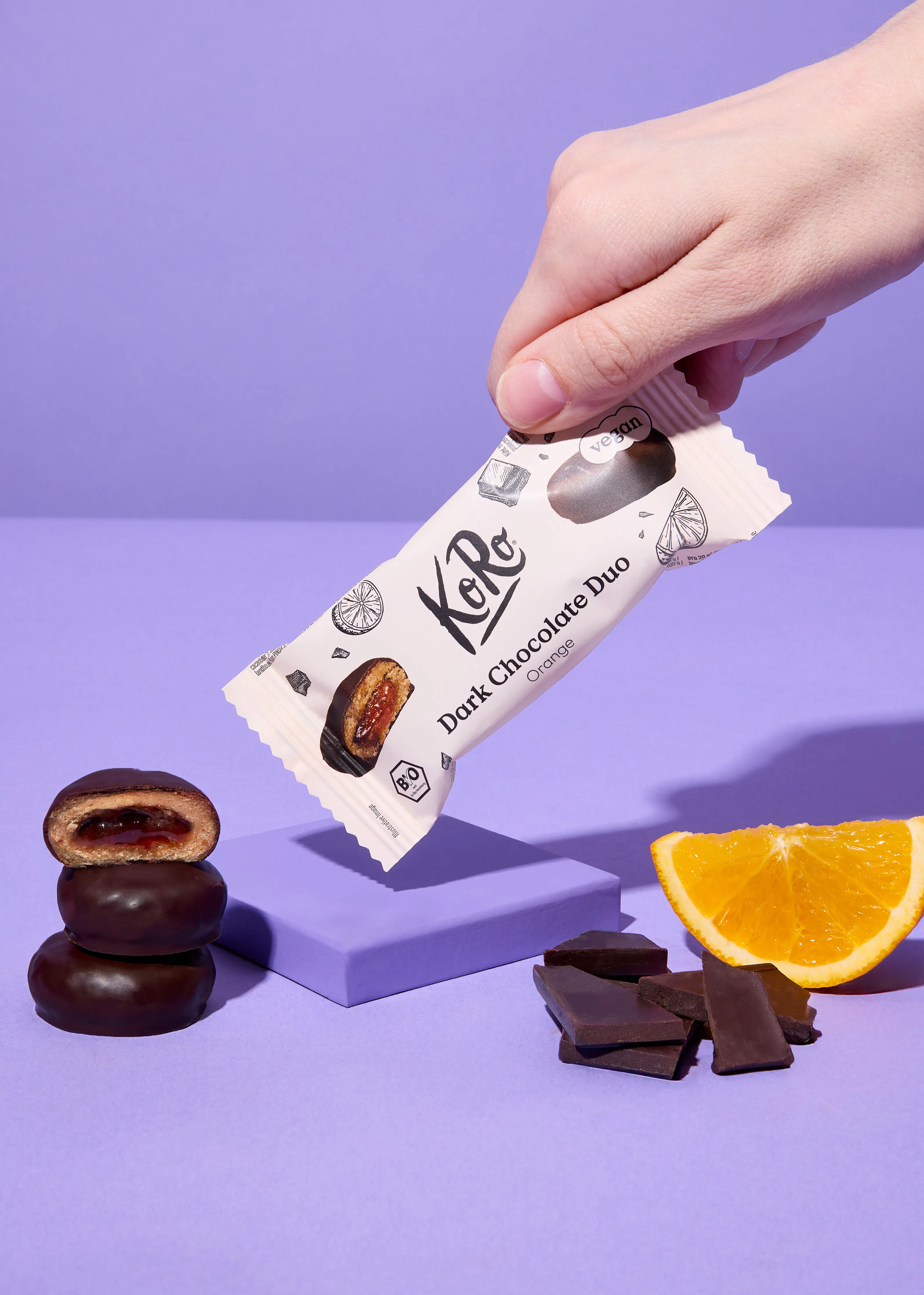 Buy our organic dark chocolate and orange bites | KoRo