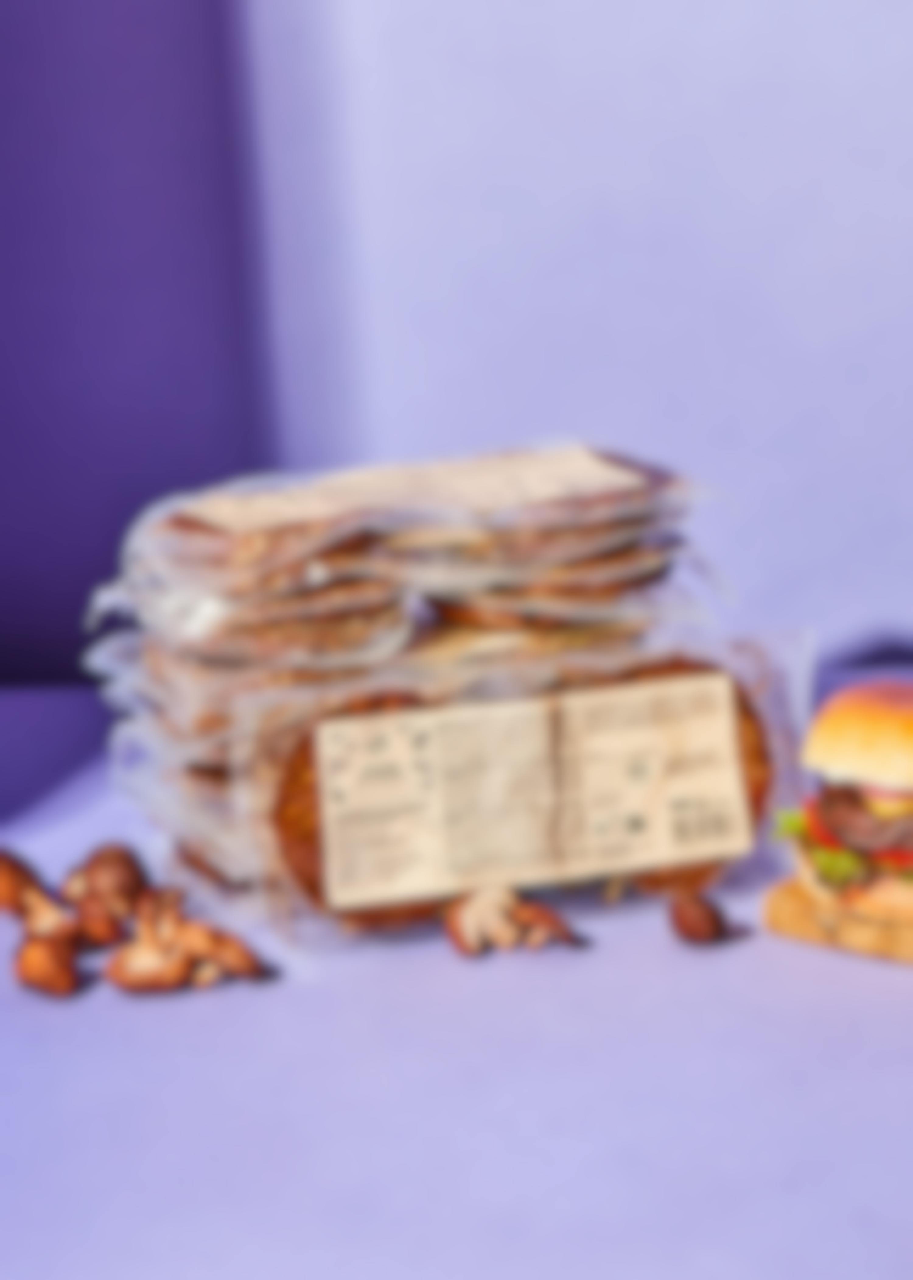Vegan organic burger with shiitake and paprika 12 x 160g