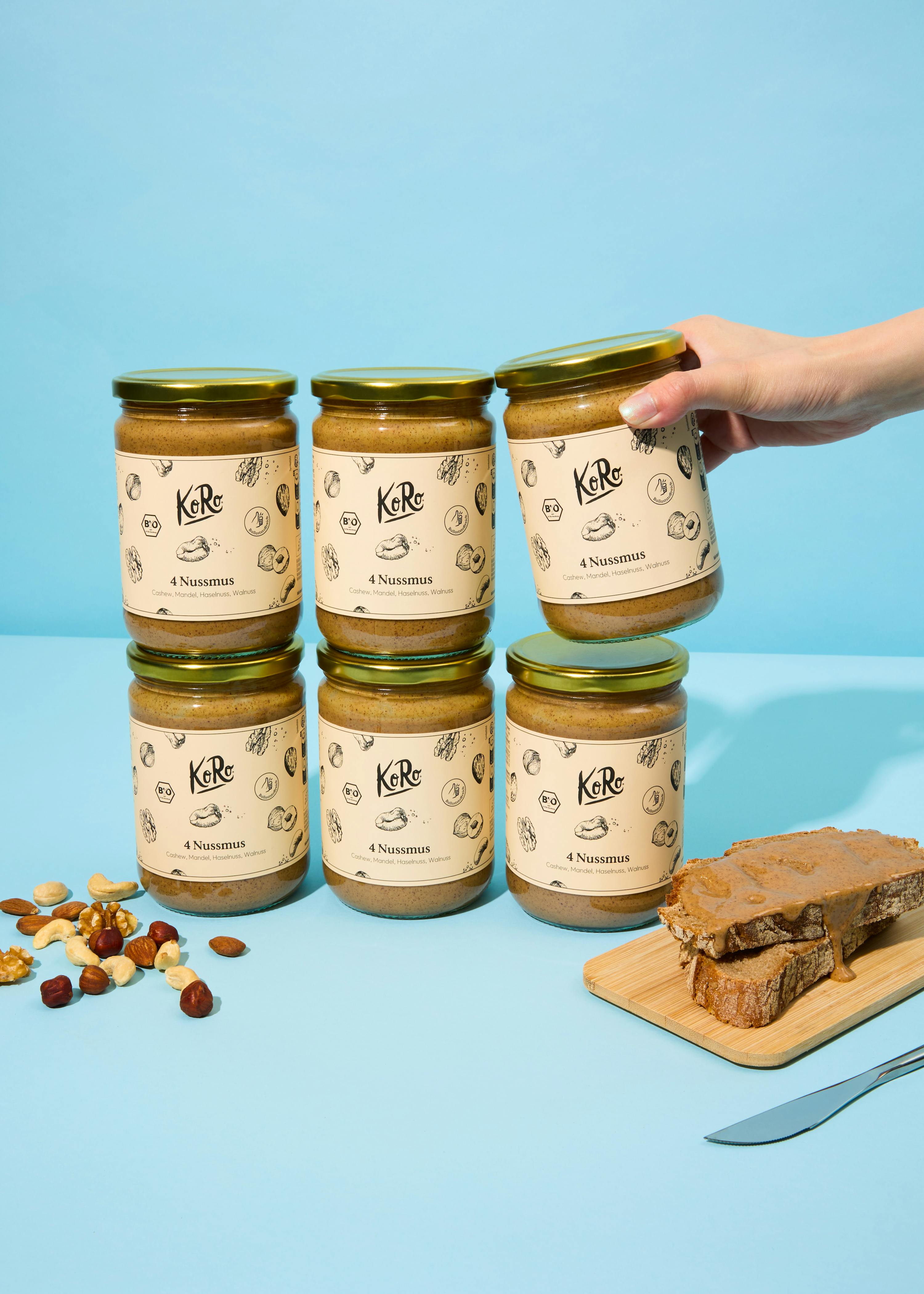 4255582815115 - Bio 4 Nussmus aus Cashew Mandel Haselnuss und Walnuss 6 x 500 g