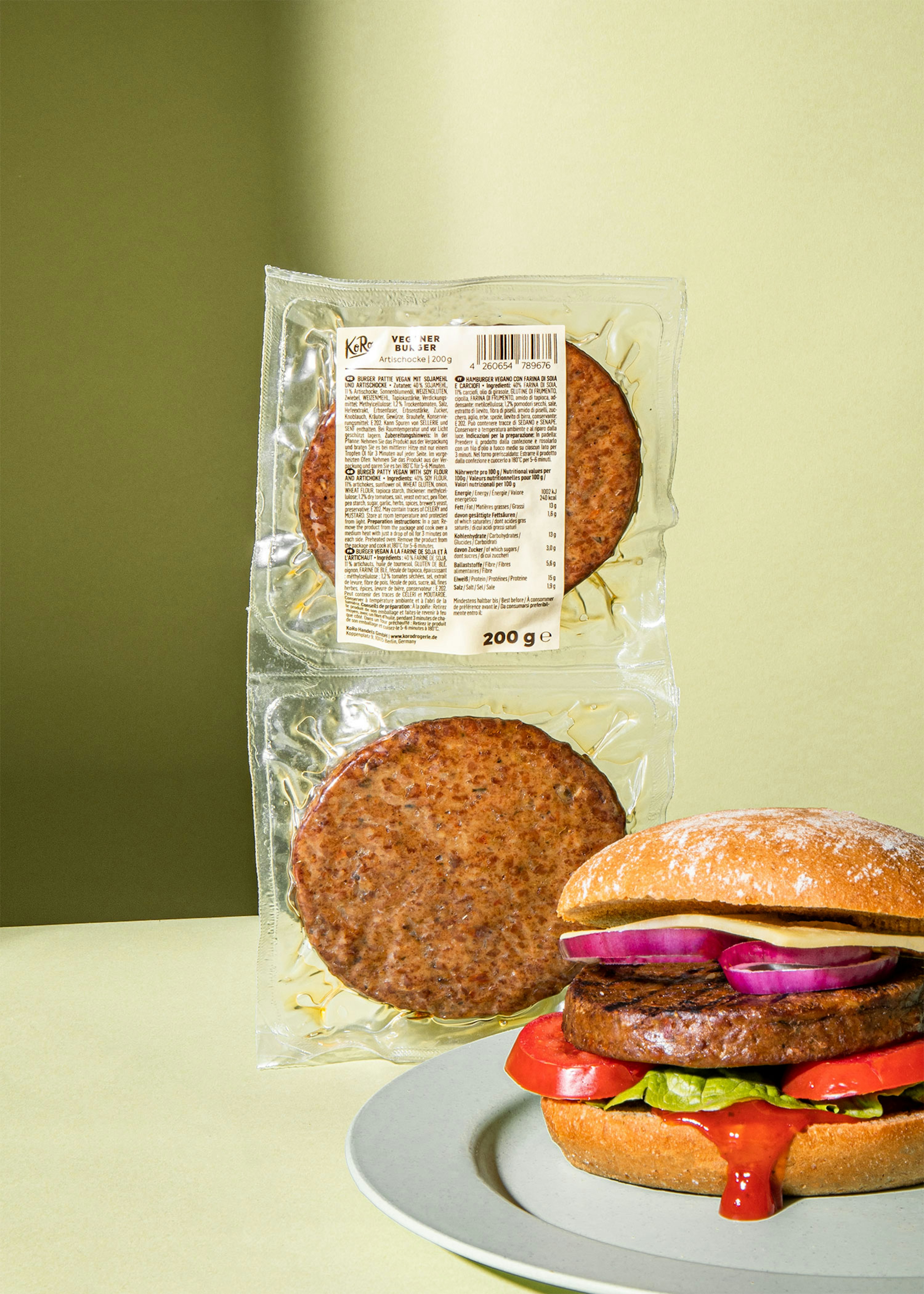 Burger vegano con tofu e wakame bio acquista ora! KoRo Italy